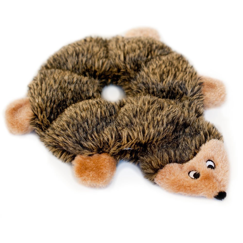 Zippypaws - Loopy - No Stuffing Squeaky Plush Dog Toy - For Small And Medium Dogs - Hedgehog