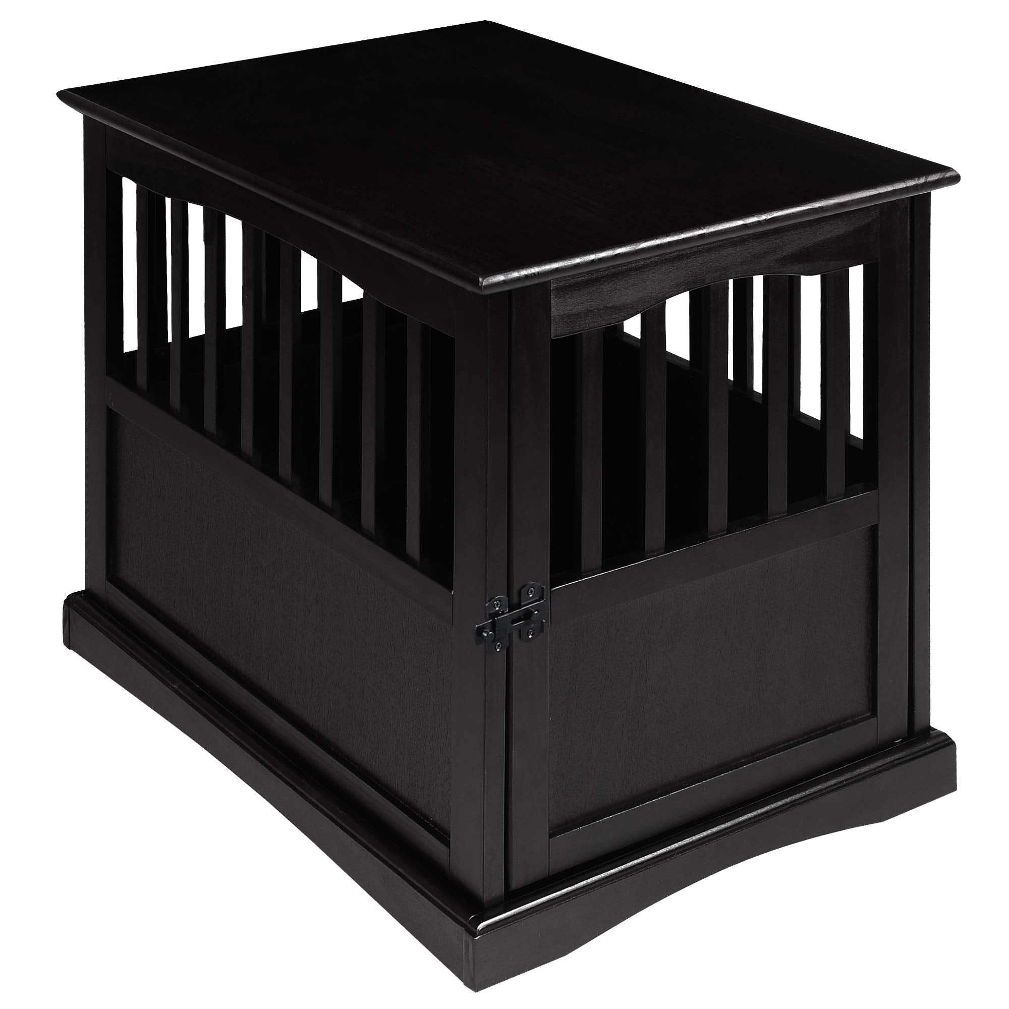 Casual Home Wooden Pet Crate, End Table, Medium, New Black