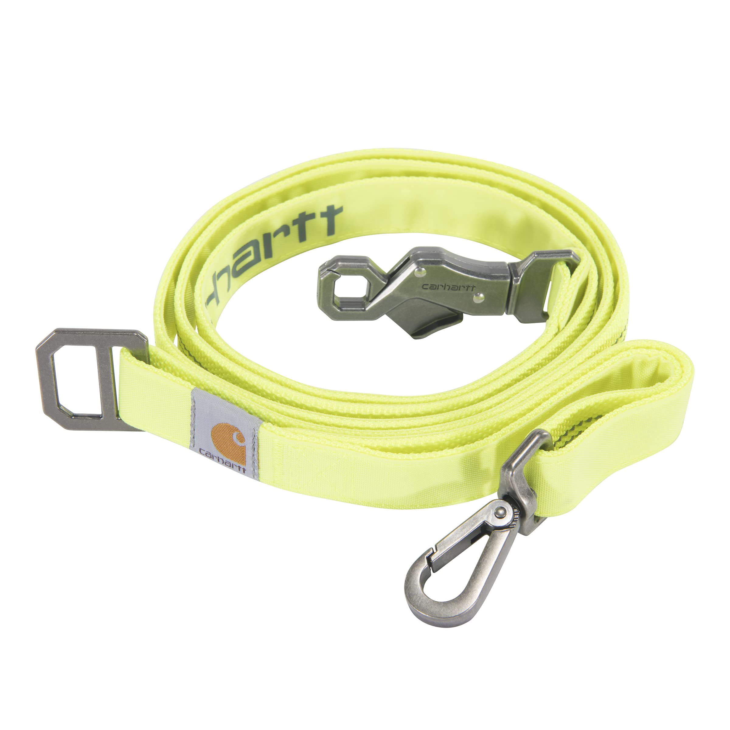 Carhartt Pet Durable Nylon Duck Leashes for Dogs, Reflective Stitching for Visibility, Brite Lime, Small