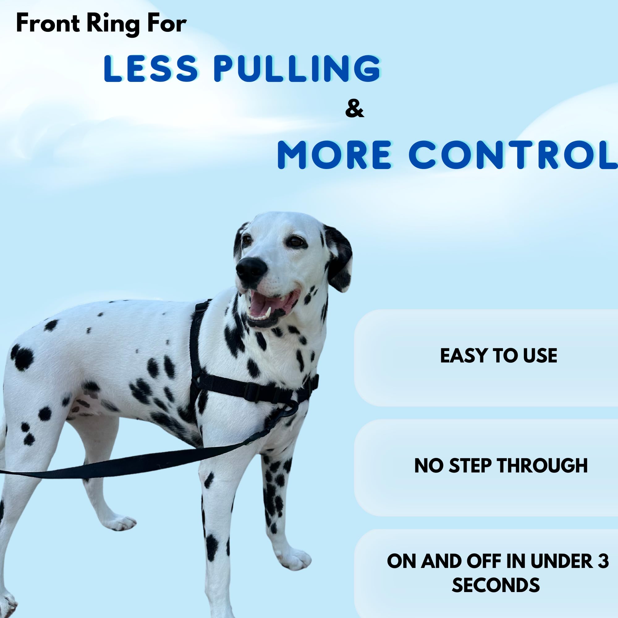 Shawnco Dream Walk No-Pull Dog Harness- Adjustable, Comfortable, Easy To Use Pet Halter To Help Stop Pulling For Small, Medium A