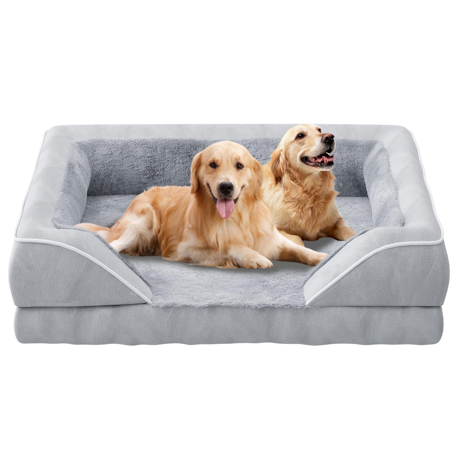 Simple Trending Orthopedic Dog Beds For Extra Large Dogs, Non-Slip And Egg-Crate Foam Big Dog Couch Bed With Washable Removable 