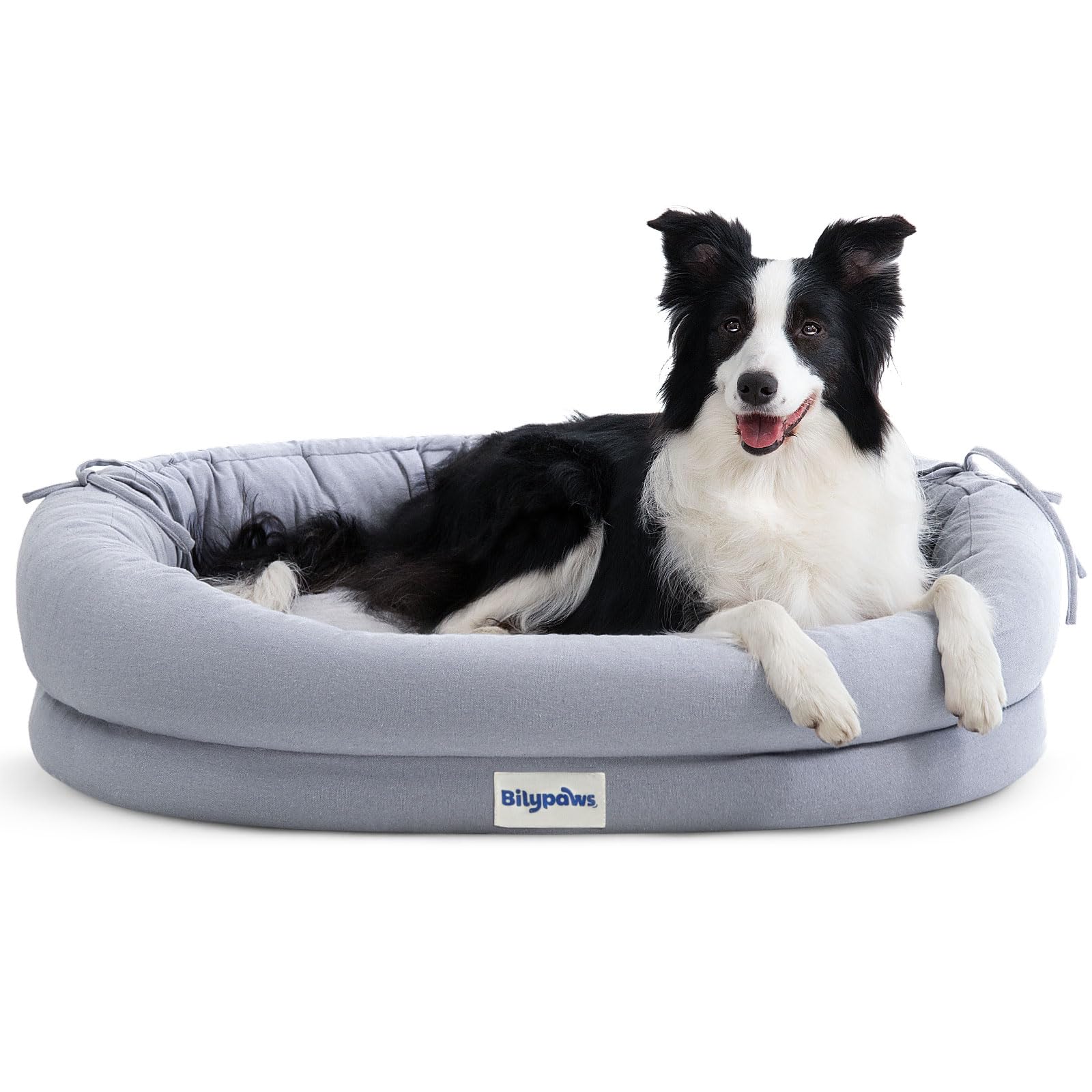 Bilypaws Orthopedic Dog Bed For Large Dogs, Chew-Resistant Pet Sofa Bed With Egg Crate Foam, 4-Sided Bolster, Removable Washable