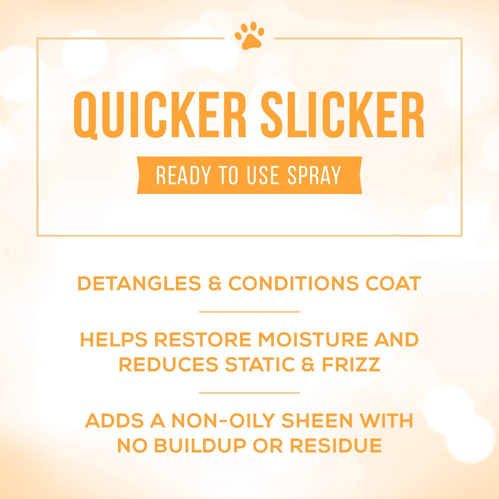 Nature's Specialties Quicker Slicker Detangling Spray, 1 Gallon, Professional Groomers, Restores Moisture, Made in USA