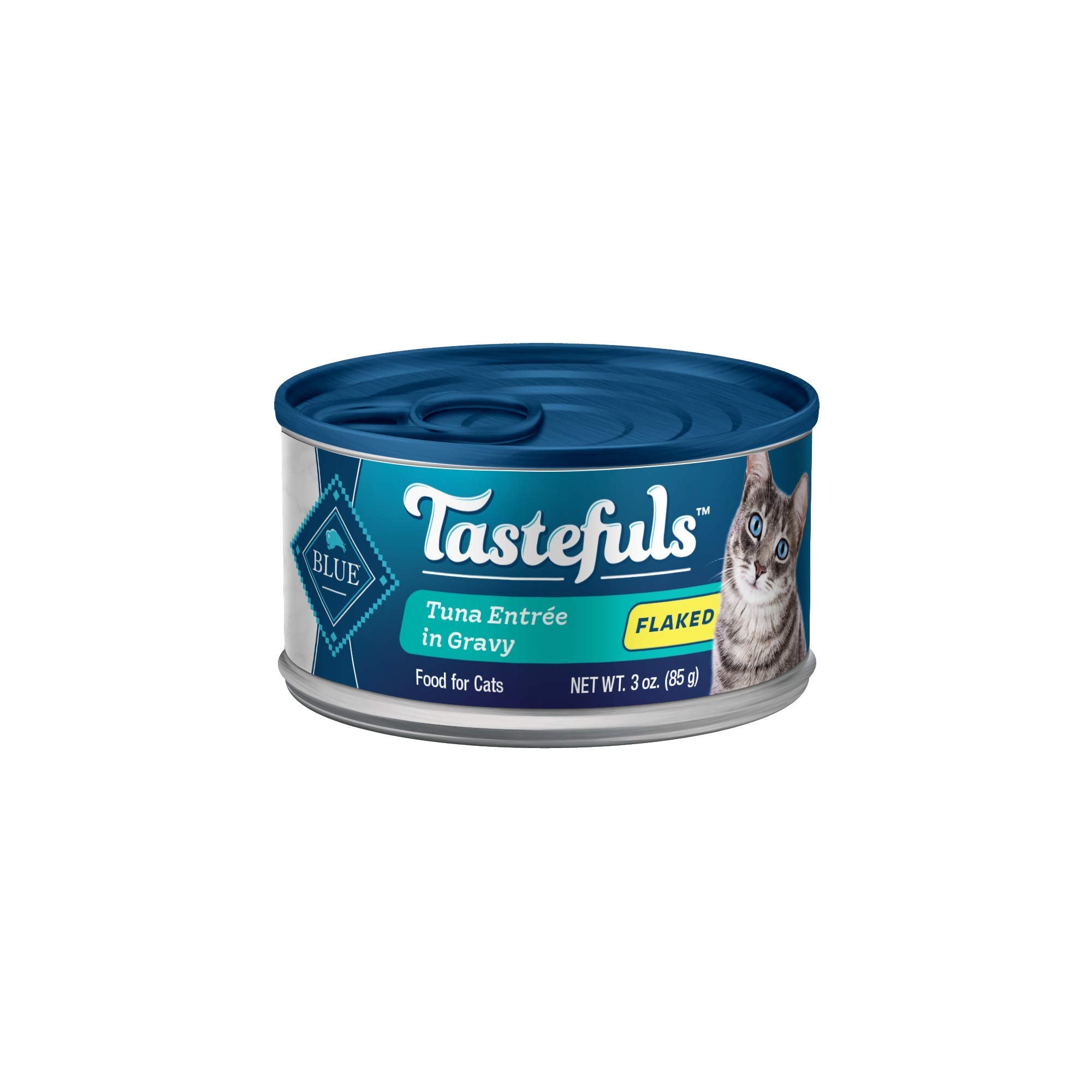 Blue Buffalo Tastefuls Flaked Wet Cat Food, Made with Natural Ingredients, Tuna, 3-oz Cans (24 Count)