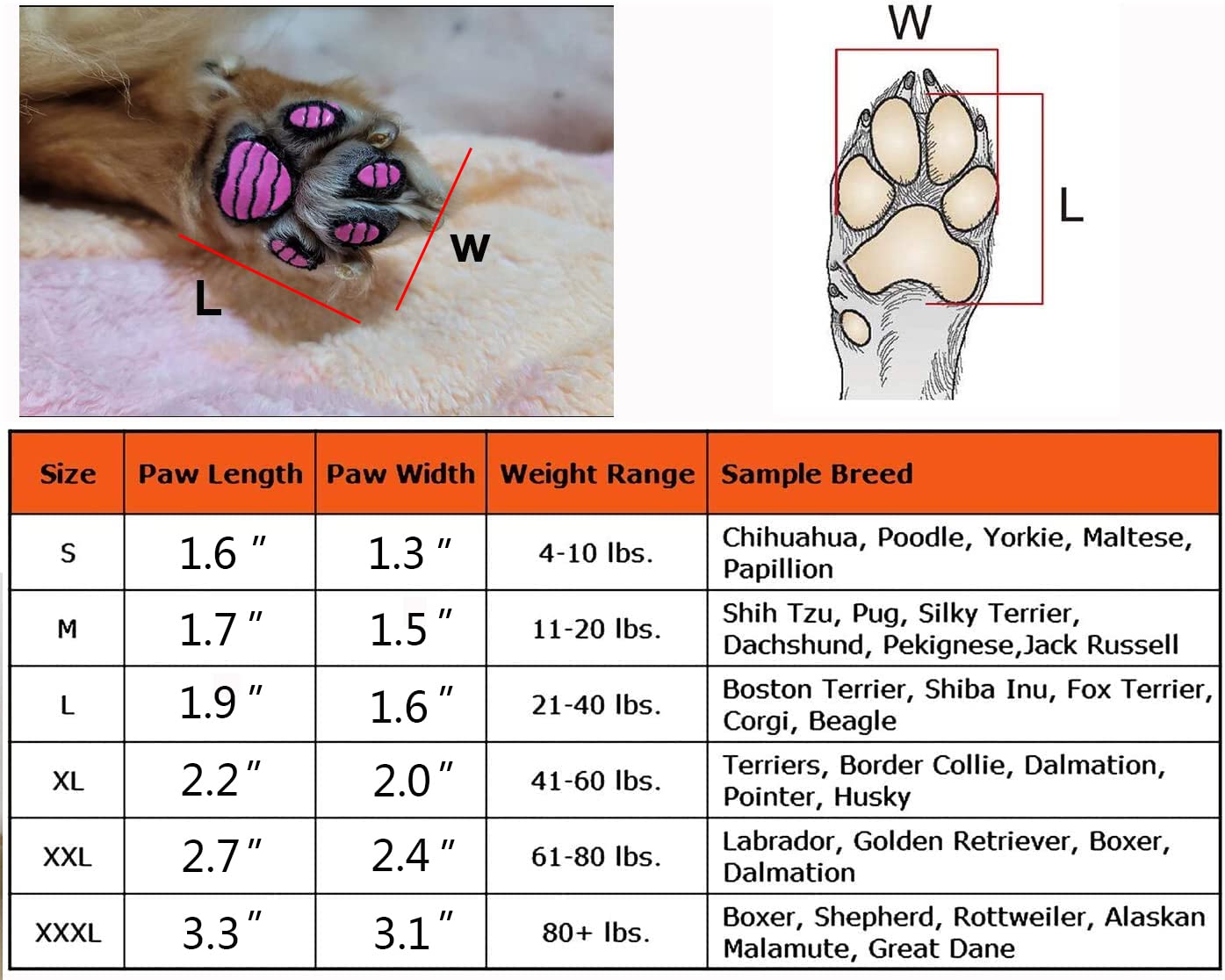 Aqumax Dog Paw Protector Anti Slip Paw Grips Traction Pads,Walk Assistant For Senior Dogs,Brace For Weak Paws Or Legs,Dog Shoes Booties Socks Replacement 24 Pads Xxl