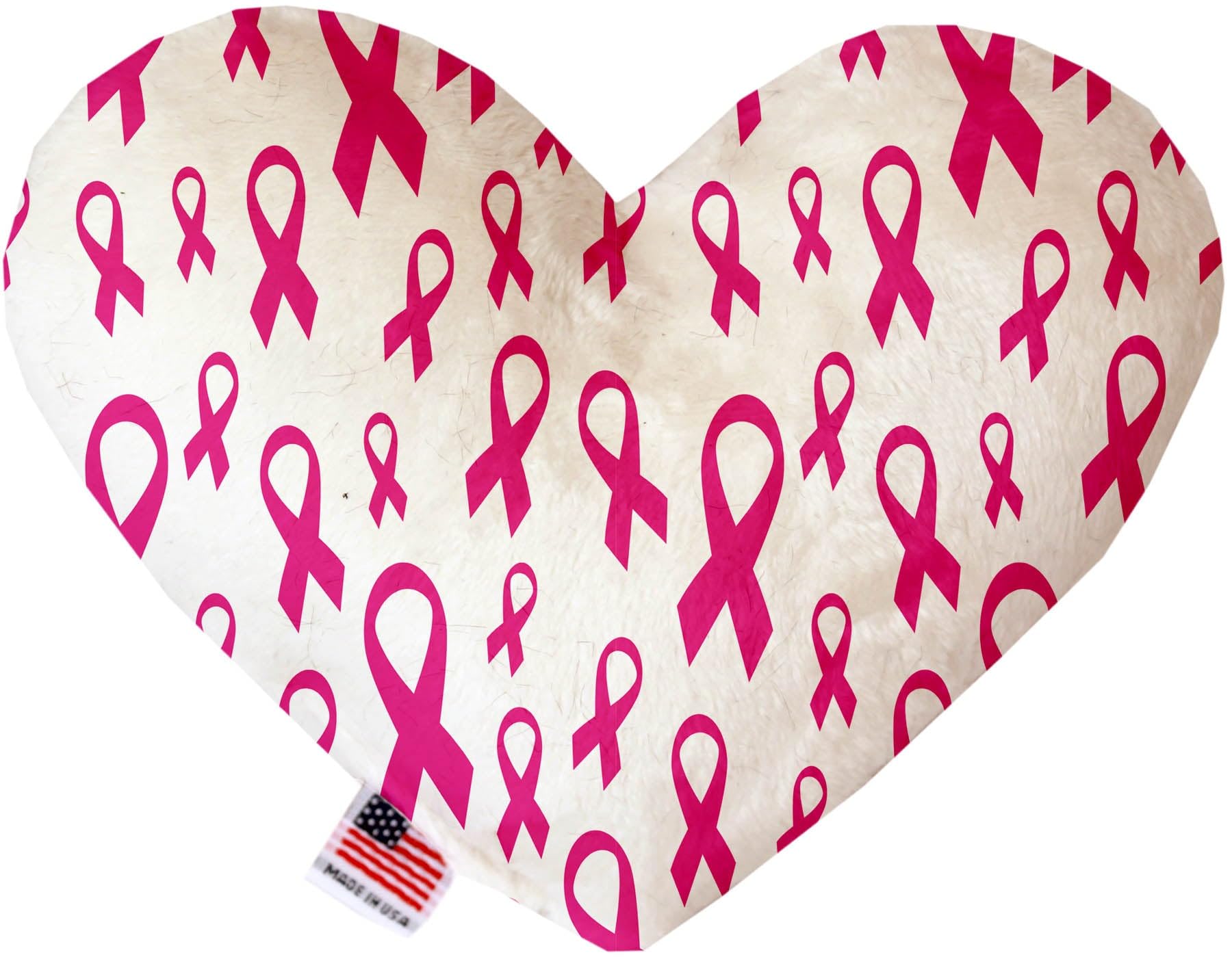 Pet and Dog Plush Heart or Bone Toy, "Fall Harvest Group" (Available in different sizes, and 12 different pattern options!) Pink Ribbons 6" Plush Heart