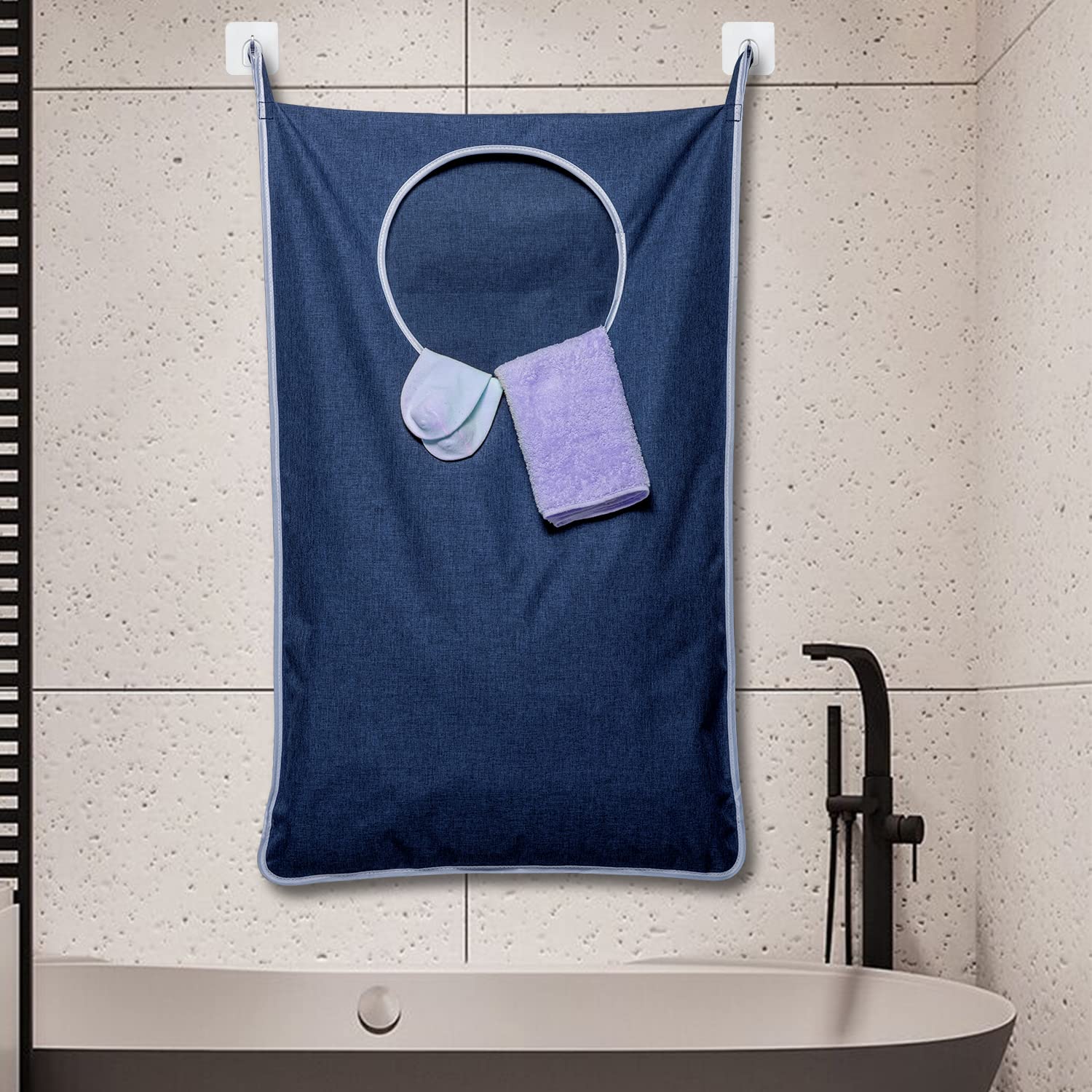 Keepjoy Xl Hanging Laundry Hamper Bag, Hanging Hamper With 2 Strong Hooks For Dirty Clothes Door Hanging Laundry Bag Large Size