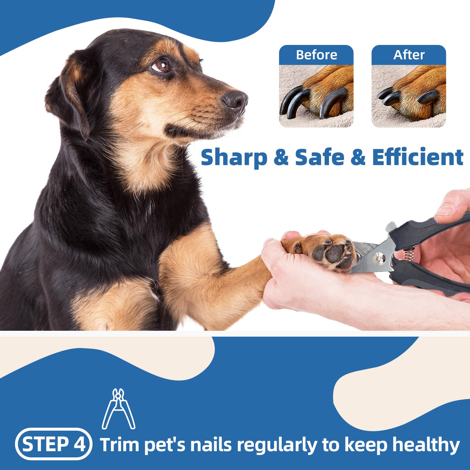 Kueiox Dog Brush For Shedding,7 Pcs Dog Grooming Brush Kit To De-Fur,Dog Hair Slicker Deshedding Brush With Undercoat Rake Comb