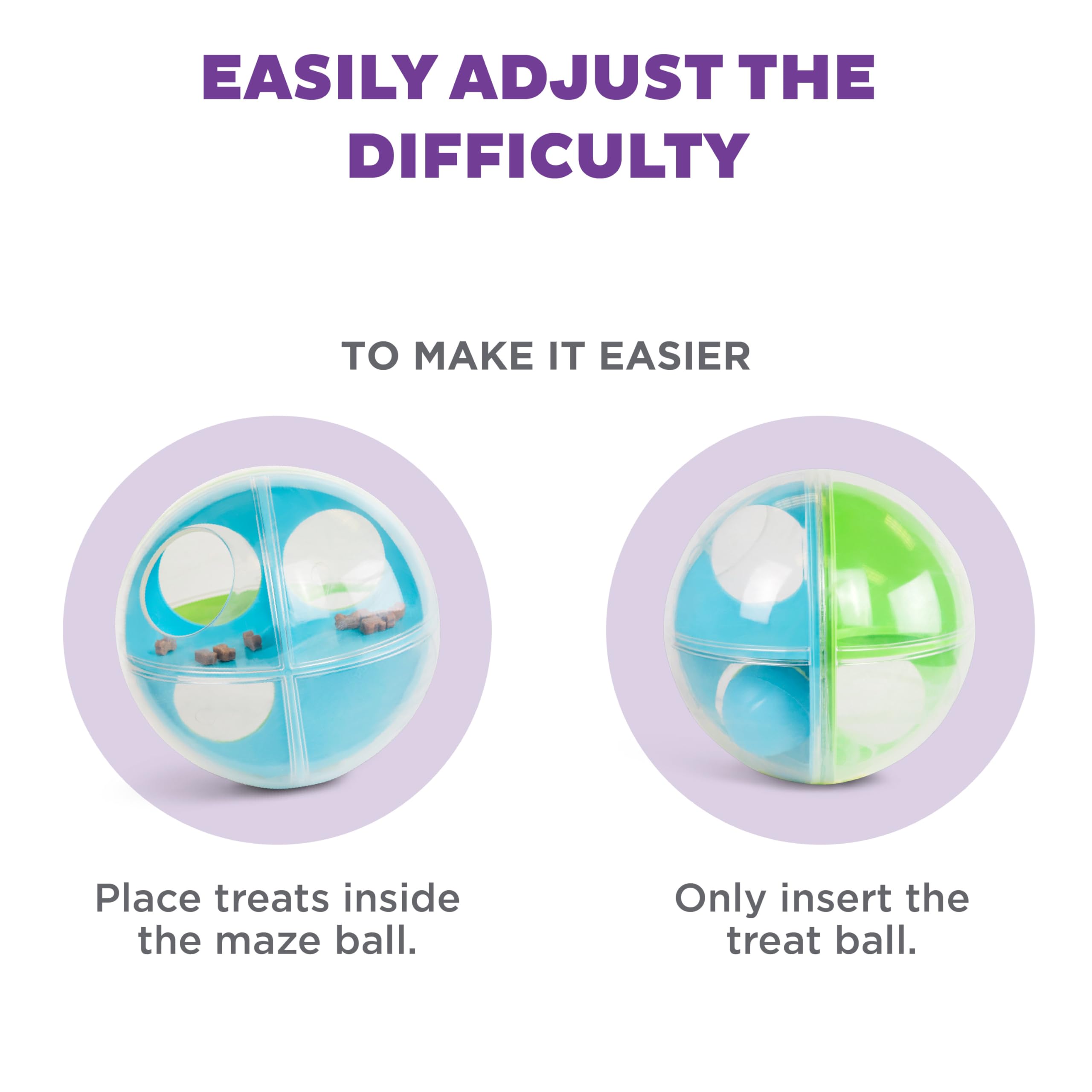 Outward Hound By Nina Ottosson A-Maze Ball Dog Treat Puzzle Ball, Level 2 Intermediate, Green