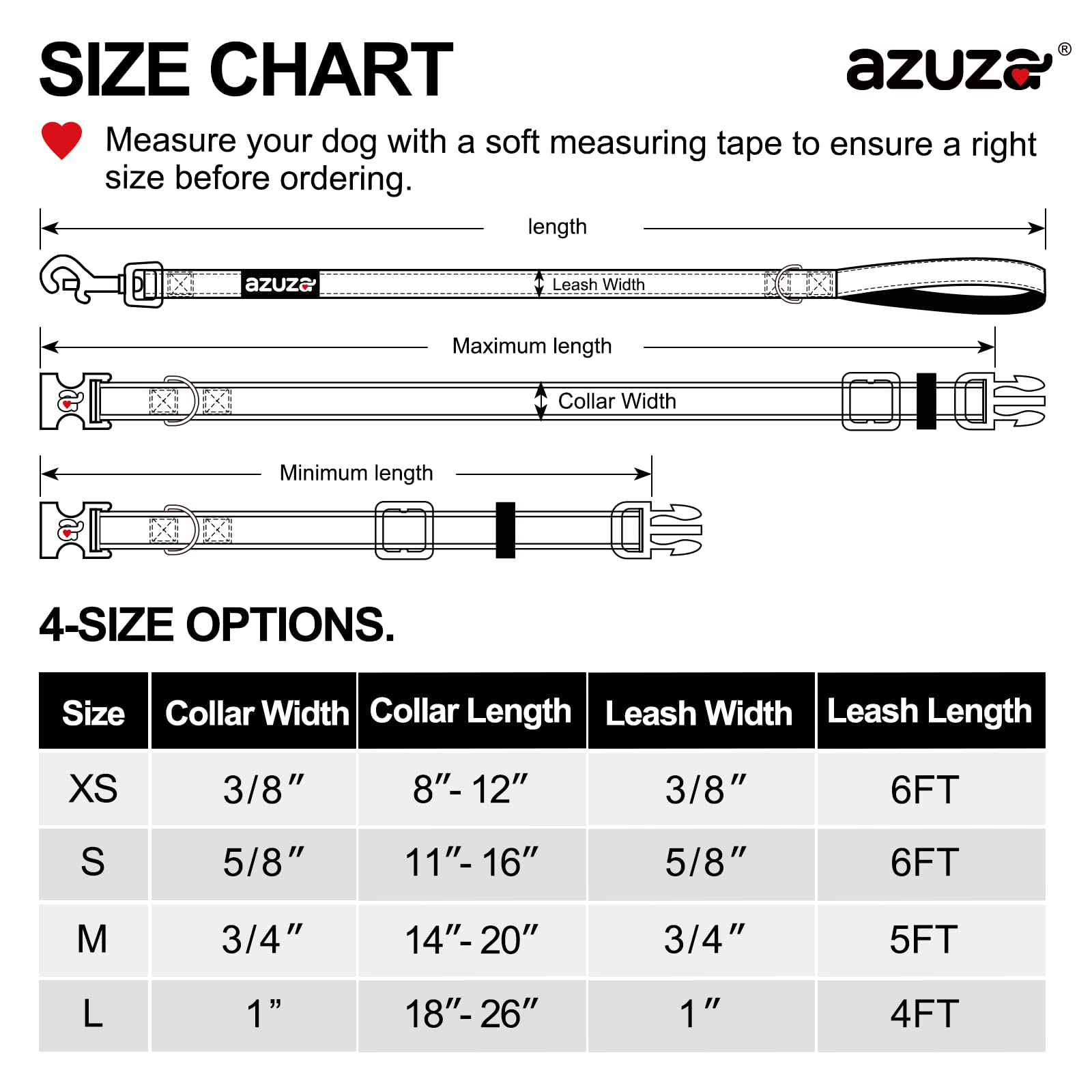 Azuza Nylon Dog Collar And Leash Set, Strong & Durable Basic Style Leash With Easy To Use Collar Hook, Available In Multiple Lengths For Puppy And Small Dogs, Pink,Xs