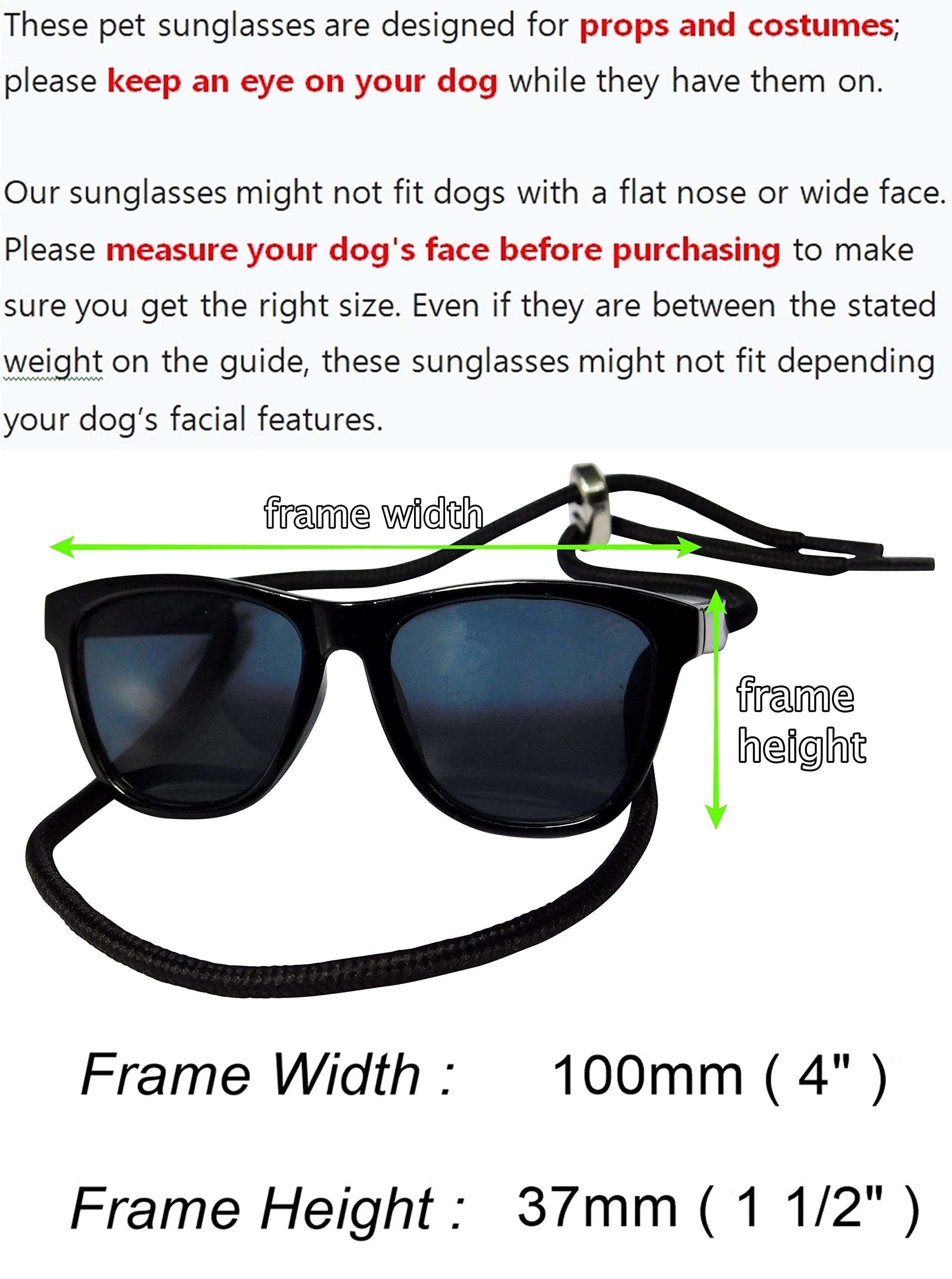 Style Vault G014 Dog Cat Pet 80s Sunglasses Goggles - Small Breeds, 2-Pack Black & Black-Mirror, Durable Plastic/Metal