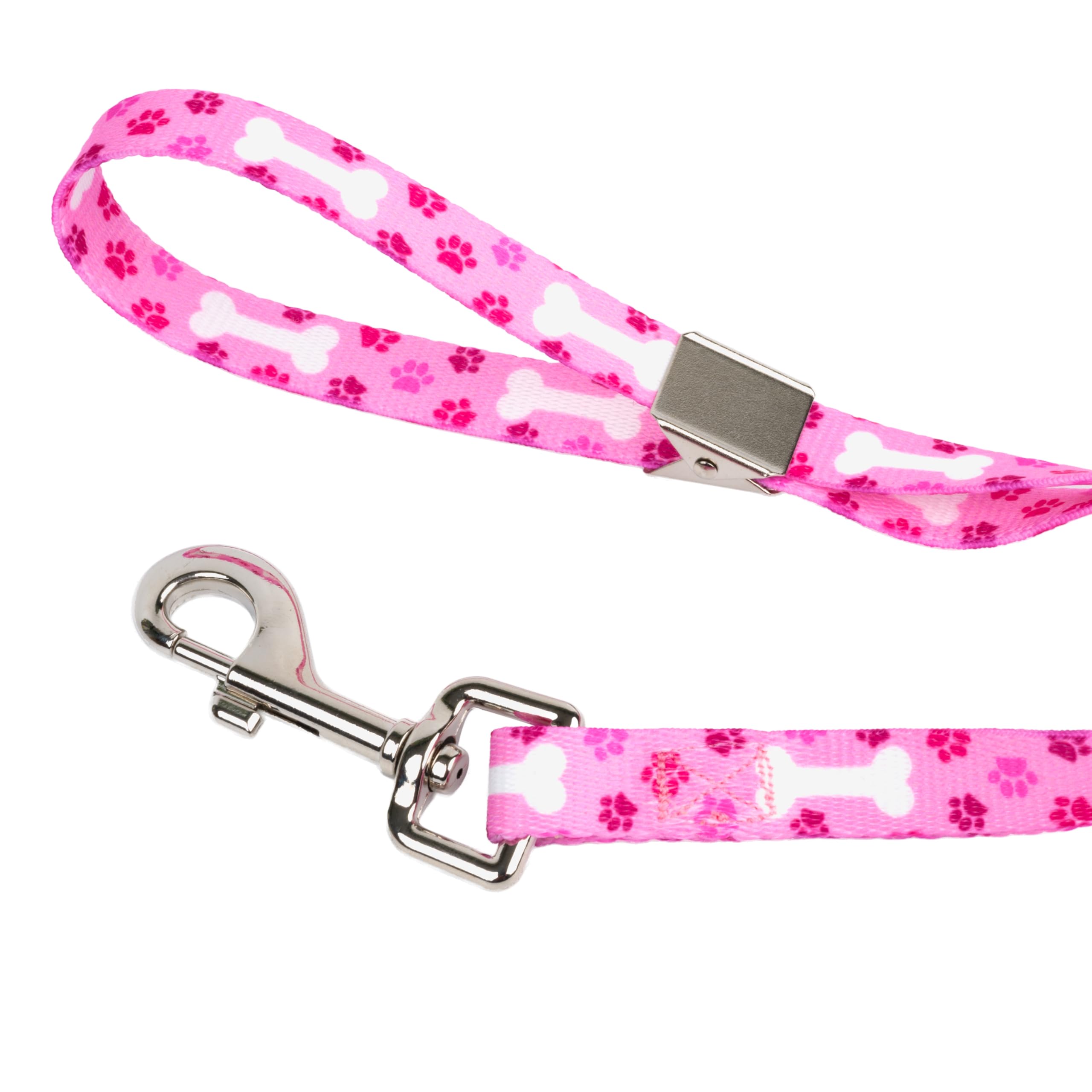 Country Brook Petz - Pink Oh My Dog Spring Loaded Grooming Loop Featuring Unique Designs For Any Style (5/8 Inch Wide, 16.5 Inch
