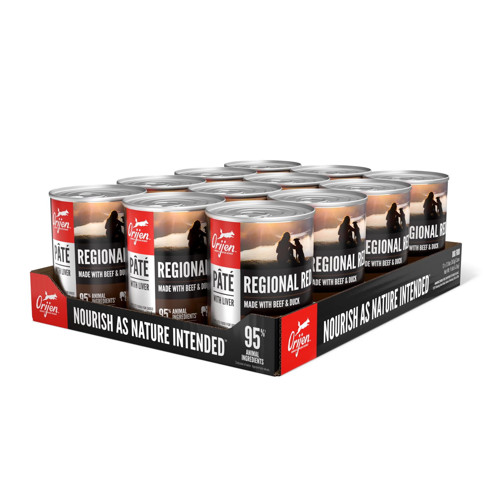 ORIJEN Pate Wet Dog Food Regional Red Recipe with Liver 12.8oz Cans (12 Count)