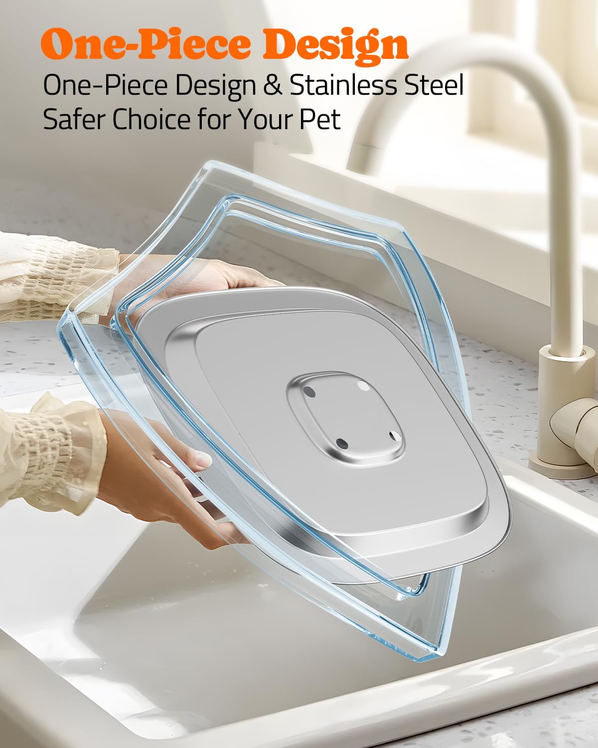 Dog Water Bowl No Spill, 4L Stainless Steel Slow Water Bowl For Dogs With Non-Slip Base, Spill Proof Dog Water Bowl For Medium L