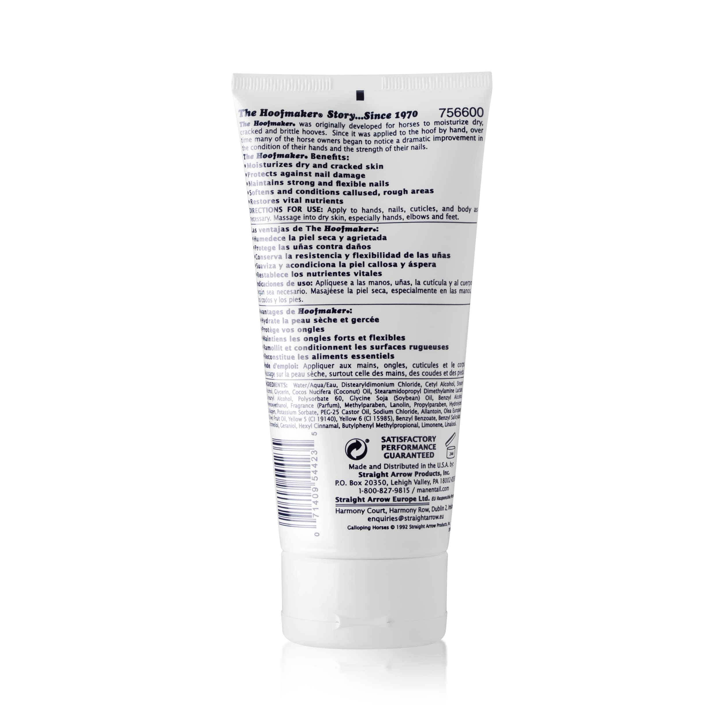 Mane 'n Tail Hoofmaker Hand & Nail Therapy Lotion 6 Ounce Tube - Nourishing Formula for Healthy Nails and Hands