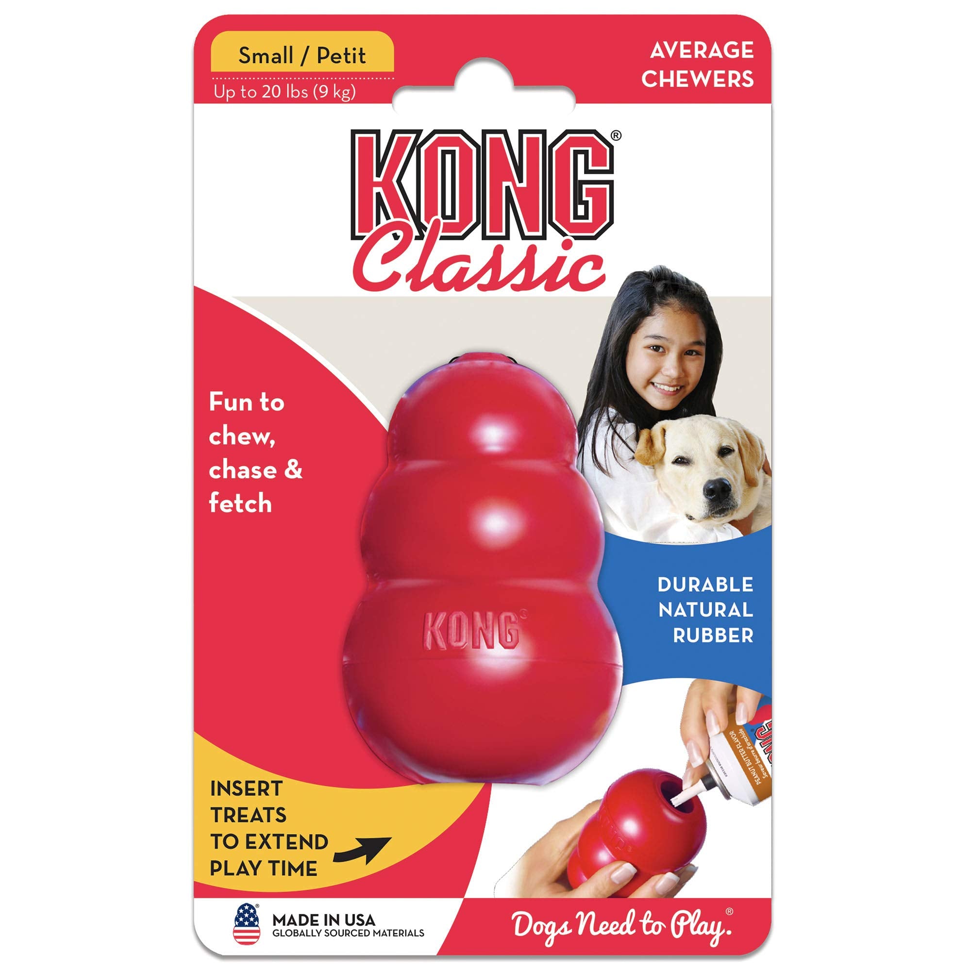 KONG - Classic and Wild Knots Bear - Dog Chew Toy and Stuffed Dog Rope Toy - for Small Dogs