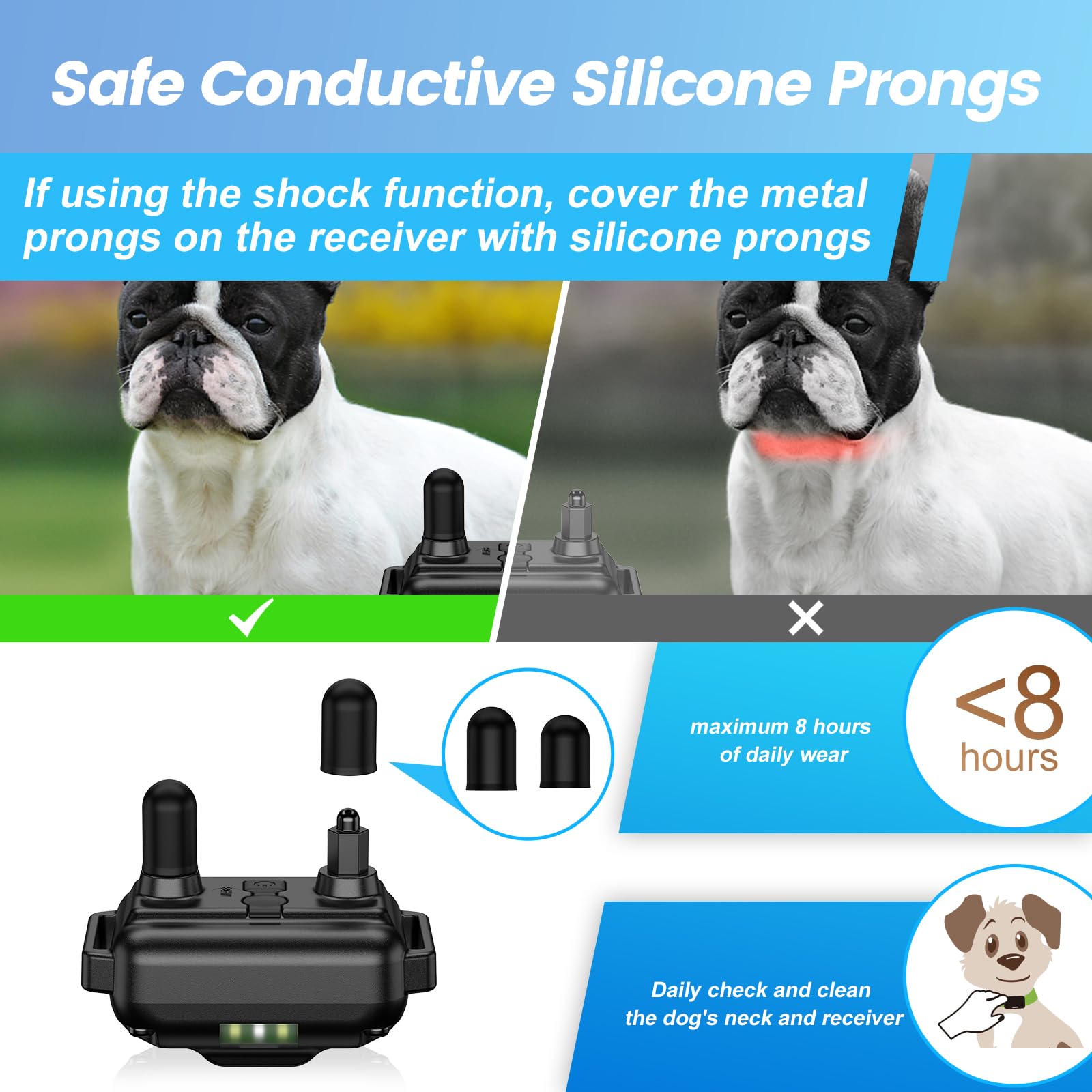 Dog Training Collar With 7 Training Modes, 2600Ft Remote Electronic Dog Shock Collar, Electric Shock Collar For Small Medium Large Dogs (Green)