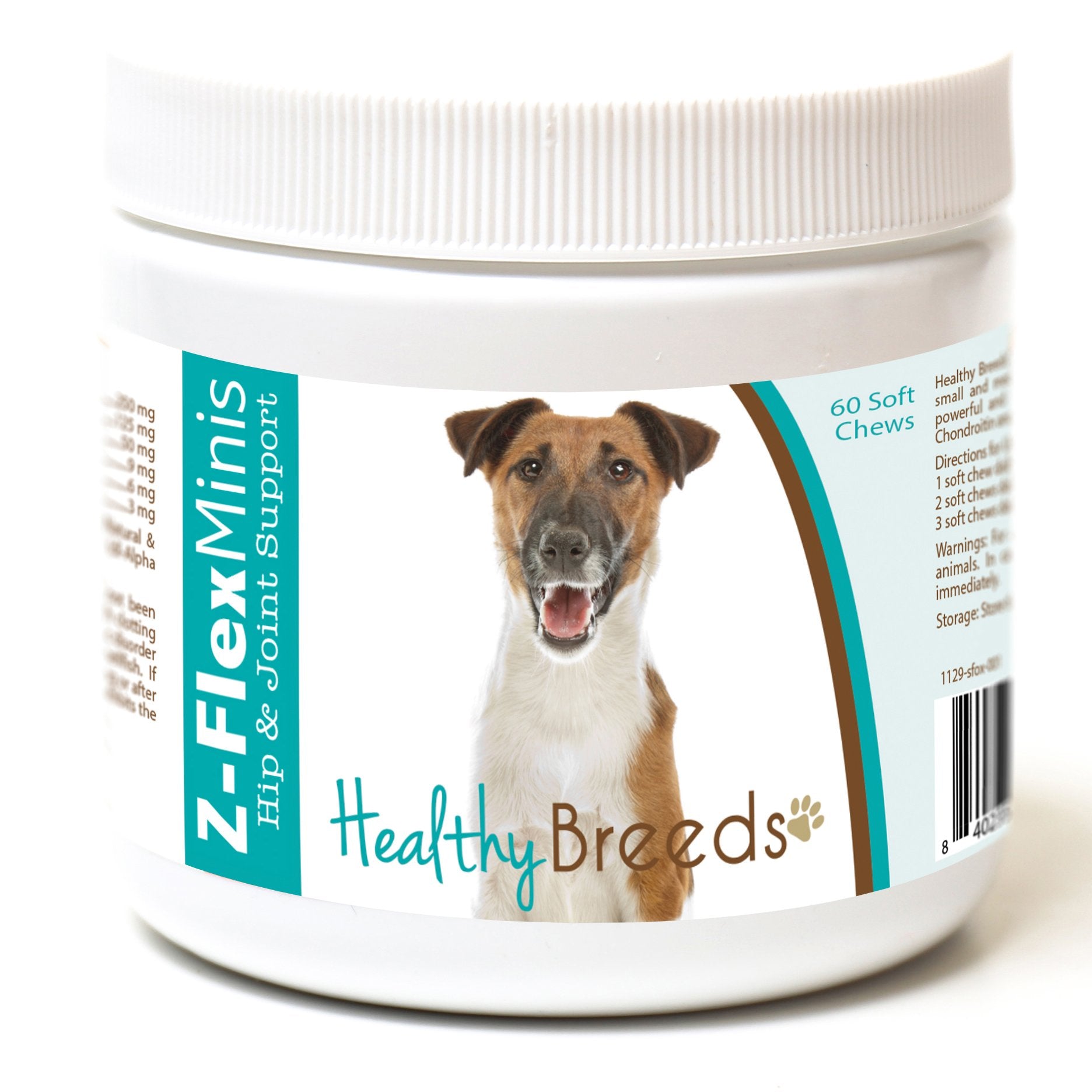 Healthy Breeds Smooth Fox Terrier Z-Flex Minis Hip and Joint Support Soft Chews 60 Count