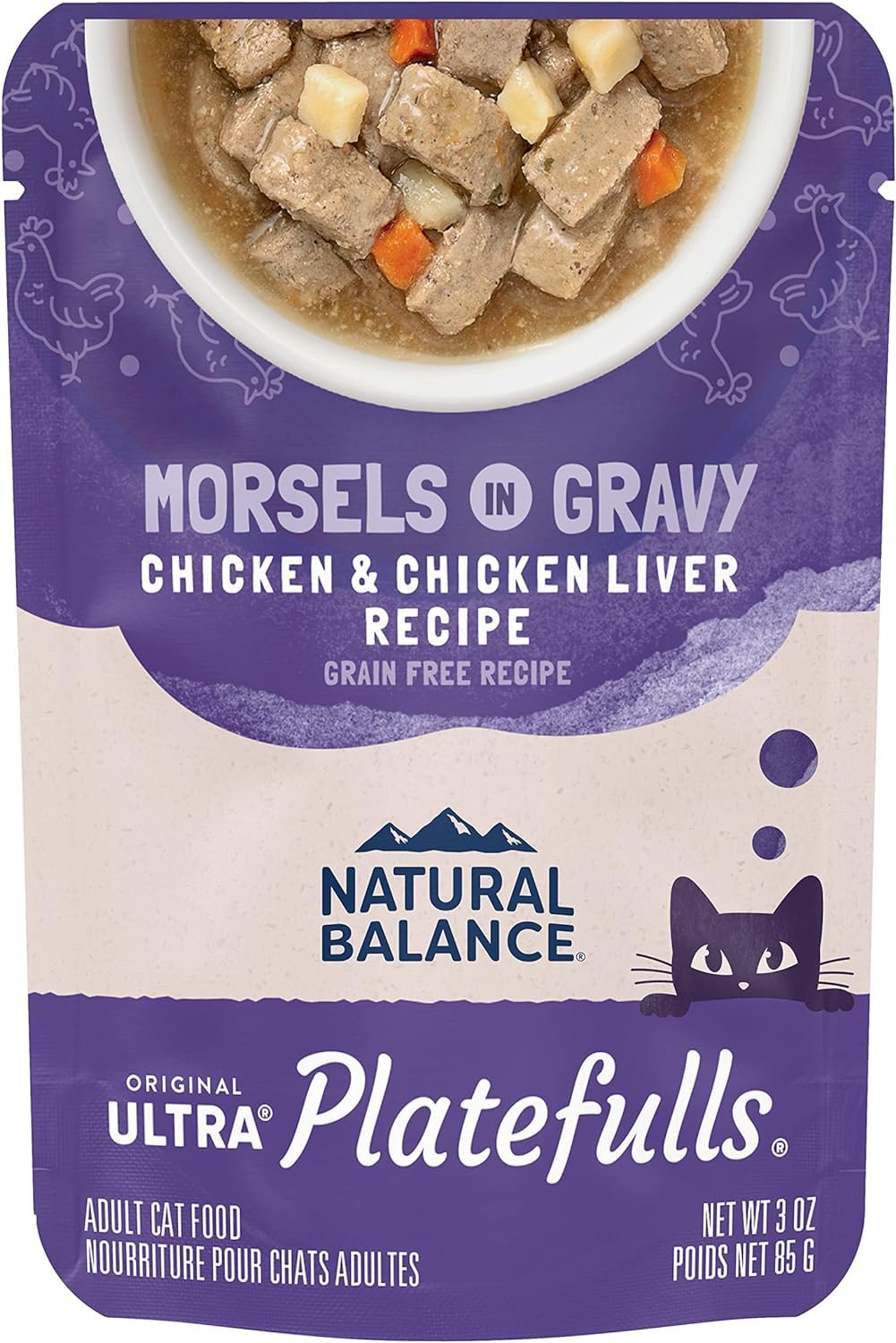 Natural Balance Indoor Formula Platefulls Chicken & Chicken Liver Formula in Gravy, 1 Count, One Size