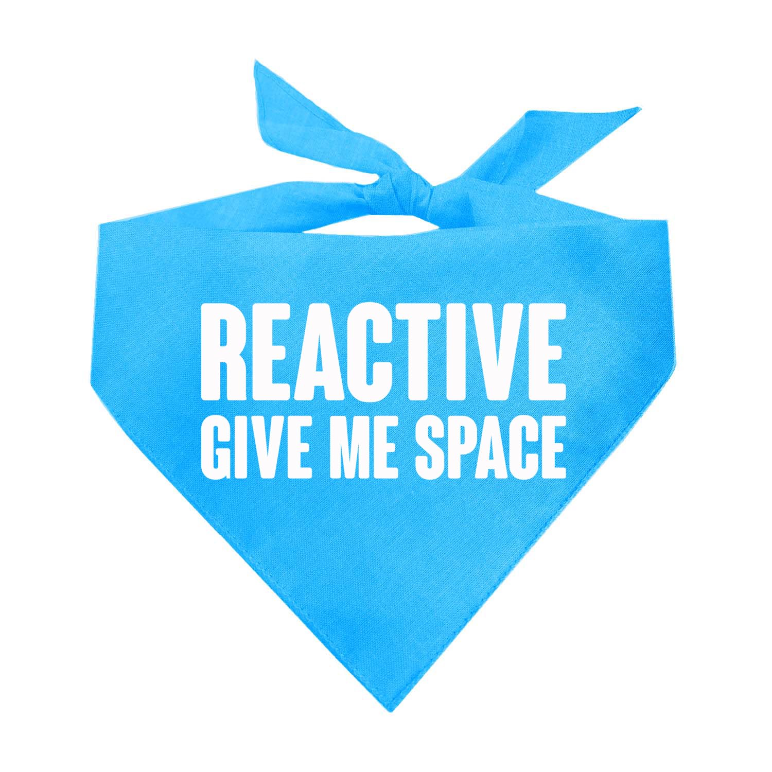 Reactive Give Me Space Dog Bandana (Turquoise, Os 272)