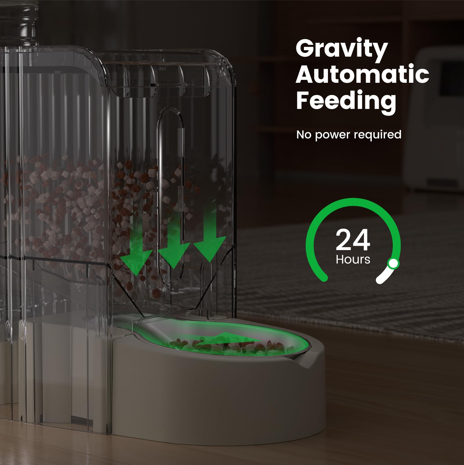 Gardner Pet Gravity Automatic 2-in-1 Pet Feeder, 0.8 Gallons*2 Cat Feeder and Water Dispenser Set, 100% BPA-Free Feeder and Stai