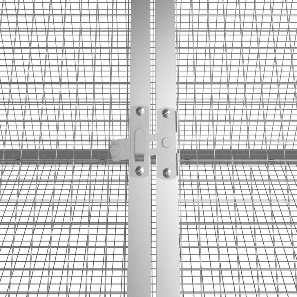 vidaXL Rabbit Cage Anthracite 119.1x31.7x28 Galvanized Steel