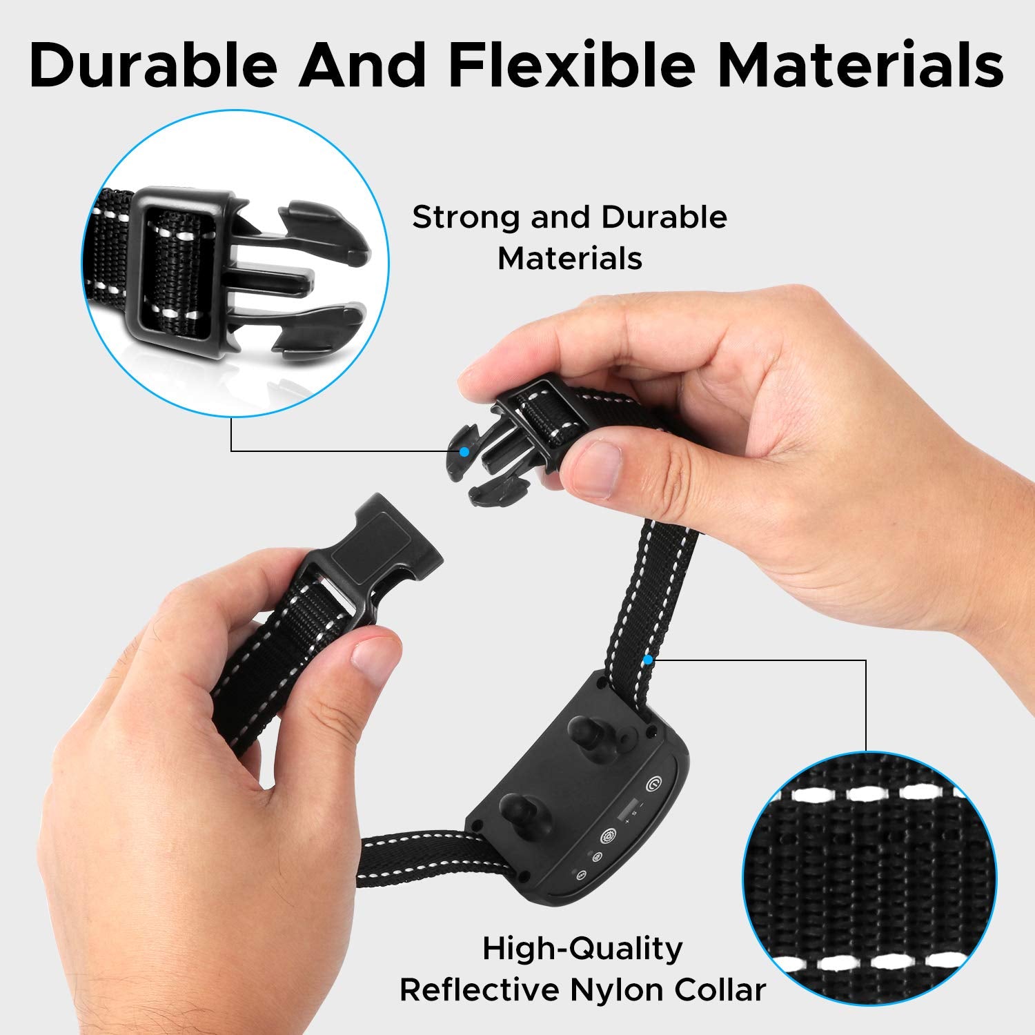 Batvox Bark Collar 2 Pack Rechargeable No Harm Dog Barking Collar With Vibration, Sound And No Shock For Small Medium Large Dogs