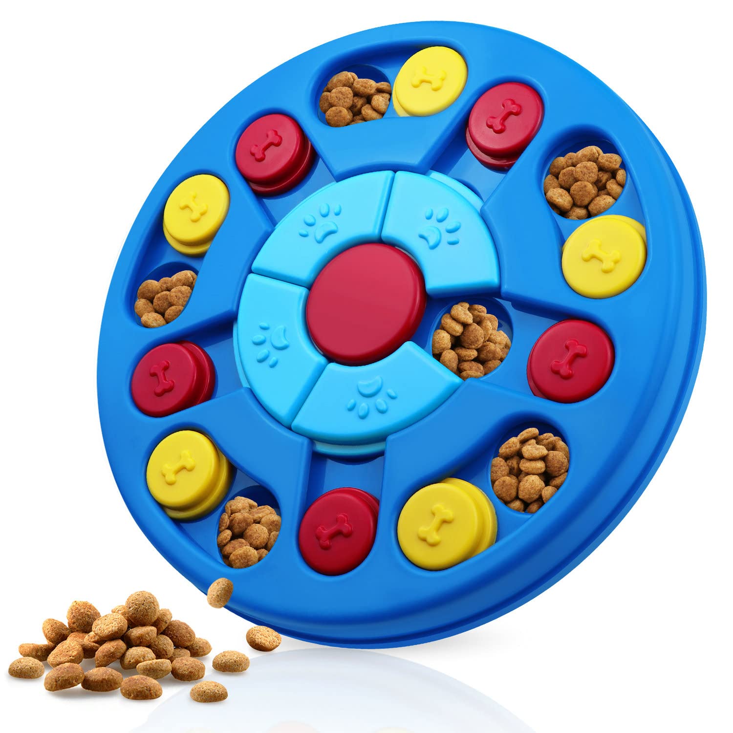 Joansan Dog Puzzle Toys Interactive Puzzle Game Dog Toy for Smart Dogs IQ Stimulation Treat Puzzle Toy for Dogs Treat Training,P