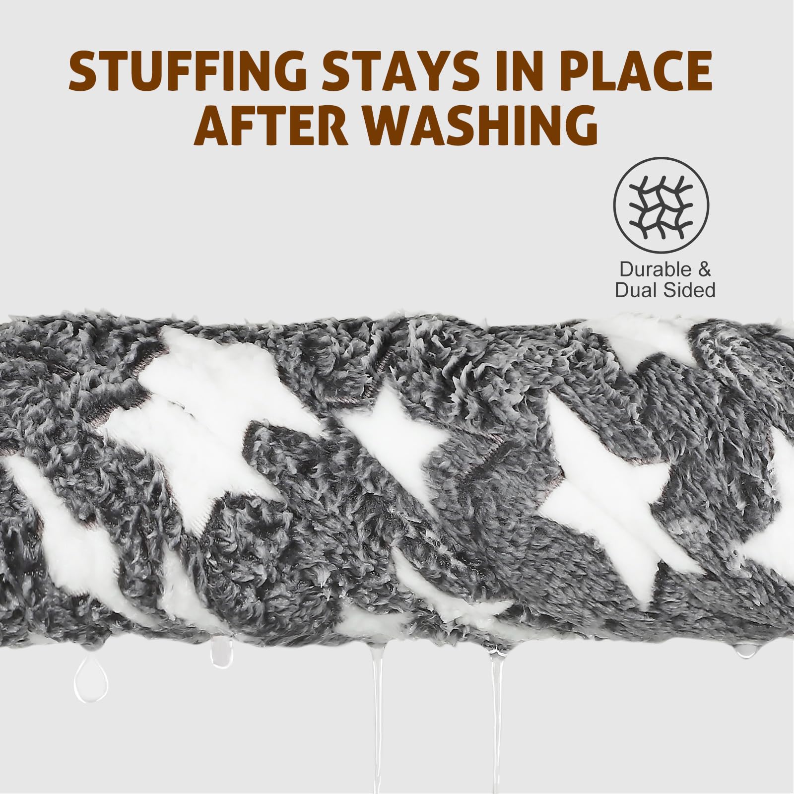 Mora Pets Cat Bed Dog Crate Pad Ultra Soft Pet Bed With Cute Star Print Washable Crate Mat For Small Dogs And Indoor Cats Reversible Fleece Dog Kennel Pad Cat Carrier Mat 14 X 17.5 Inch Grey