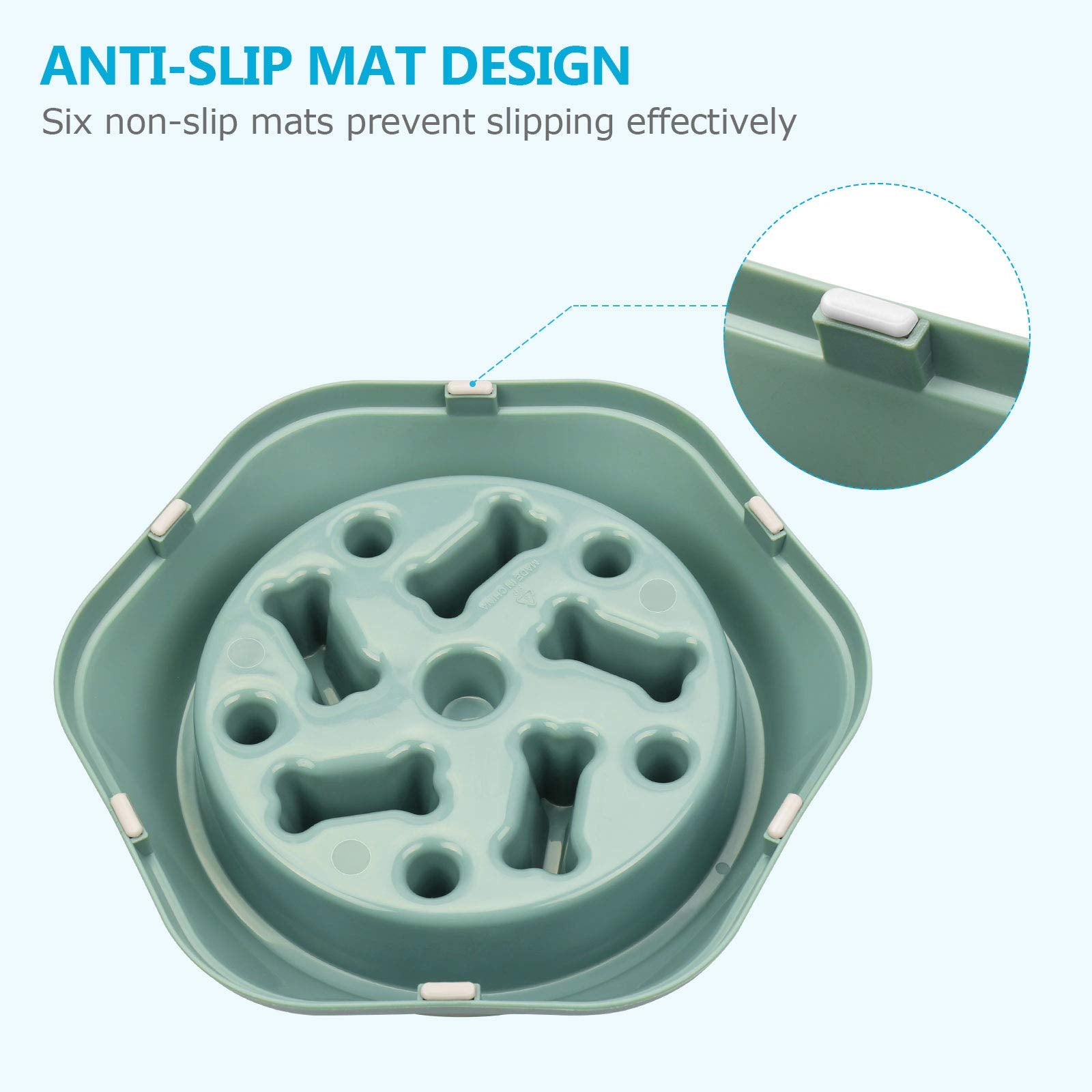 Upsky Slow Feeder Dog Puzzle Bowl - Anti-Chocking, Interactive, Bloat Stop, Non-Slide, Lick Treat Bowl For Small & Medium Dogs (