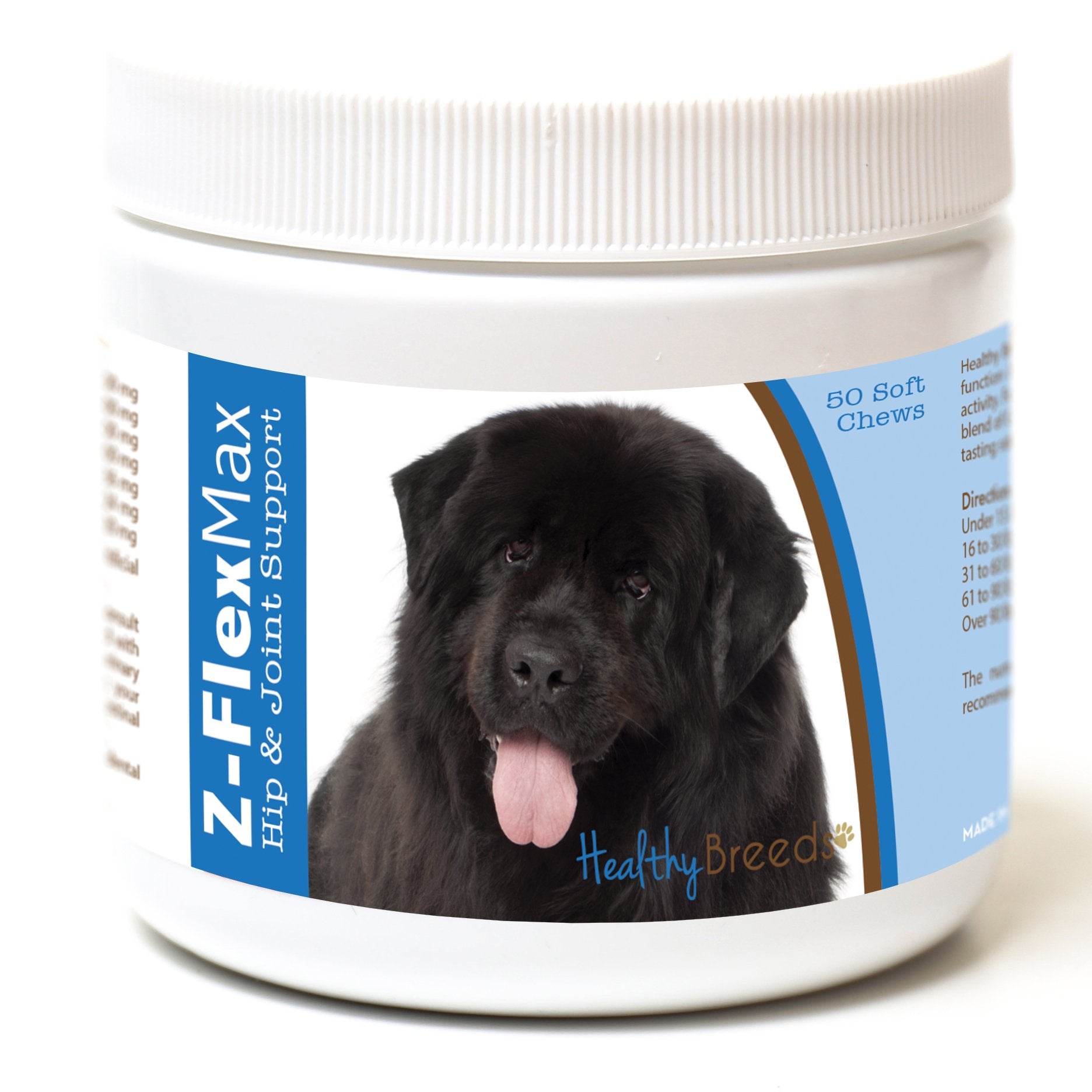 Healthy Breeds Newfoundland Z-Flex Max Hip and Joint Soft Chews 50 Count