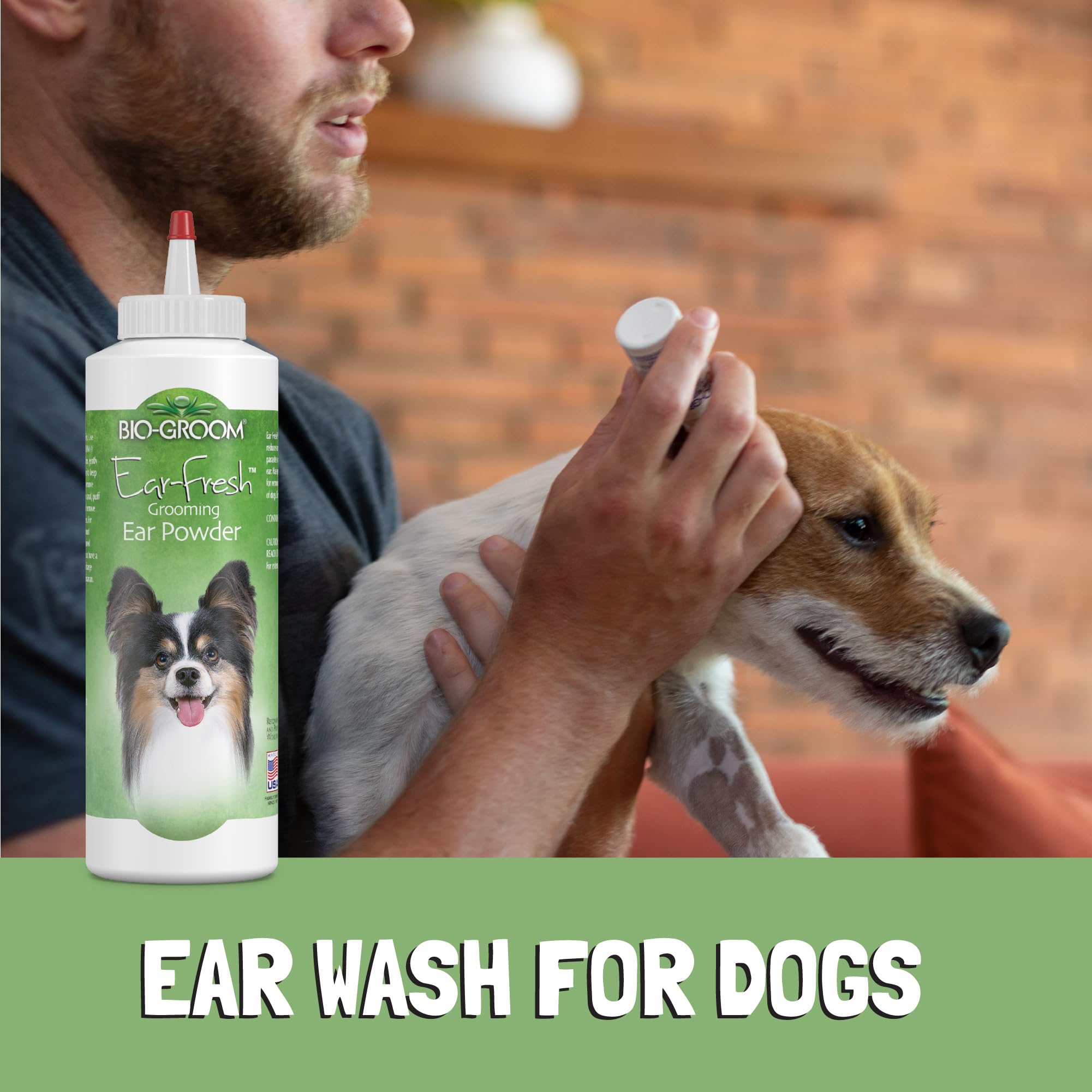Bio-Groom Ear-Fresh Dog Grooming Ear Powder - Cat & Dog Ear Cleaner, Dog Bathing Supplies, Puppy Wash, Cruelty-Free, Made in USA