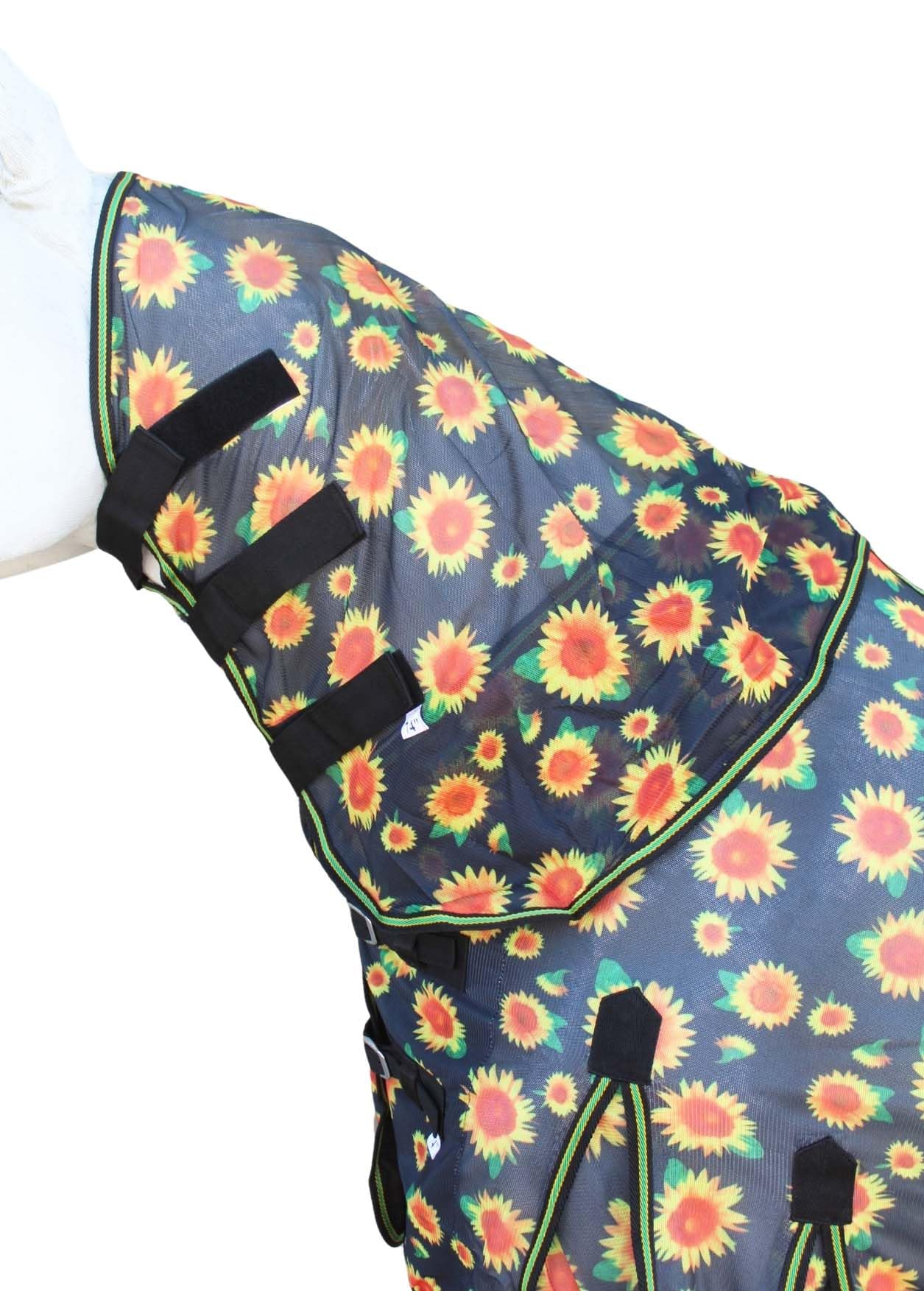 76 Horse Light Summer Spring Airflow Mesh Removable Neck Sunflower 73158
