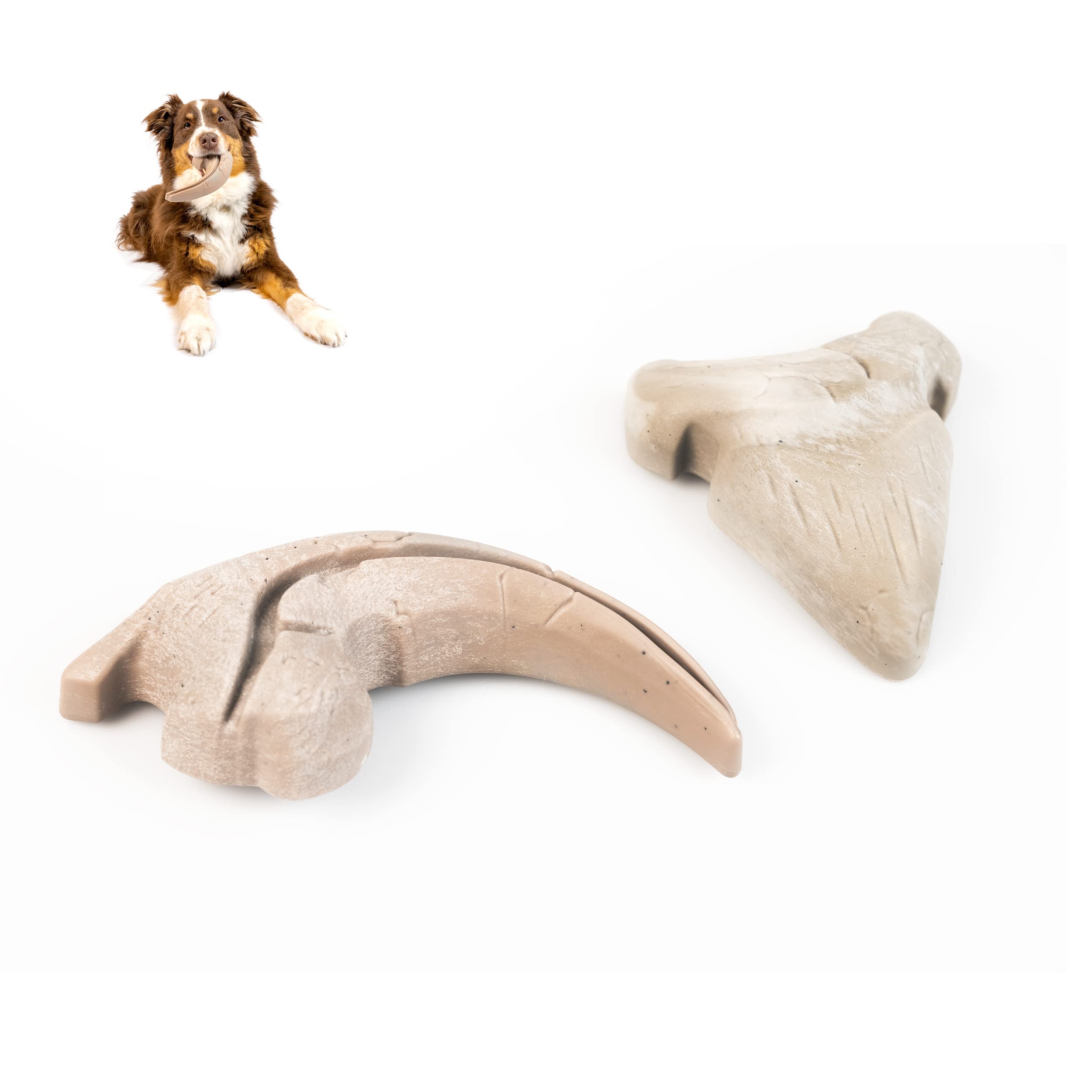 Hyper Pet Fossil Durable Dog Slow Feeder, Chew Toy, Interactive Toys (Bacon Flavored Long Lasting Durable Dog Chew Toy for Aggre