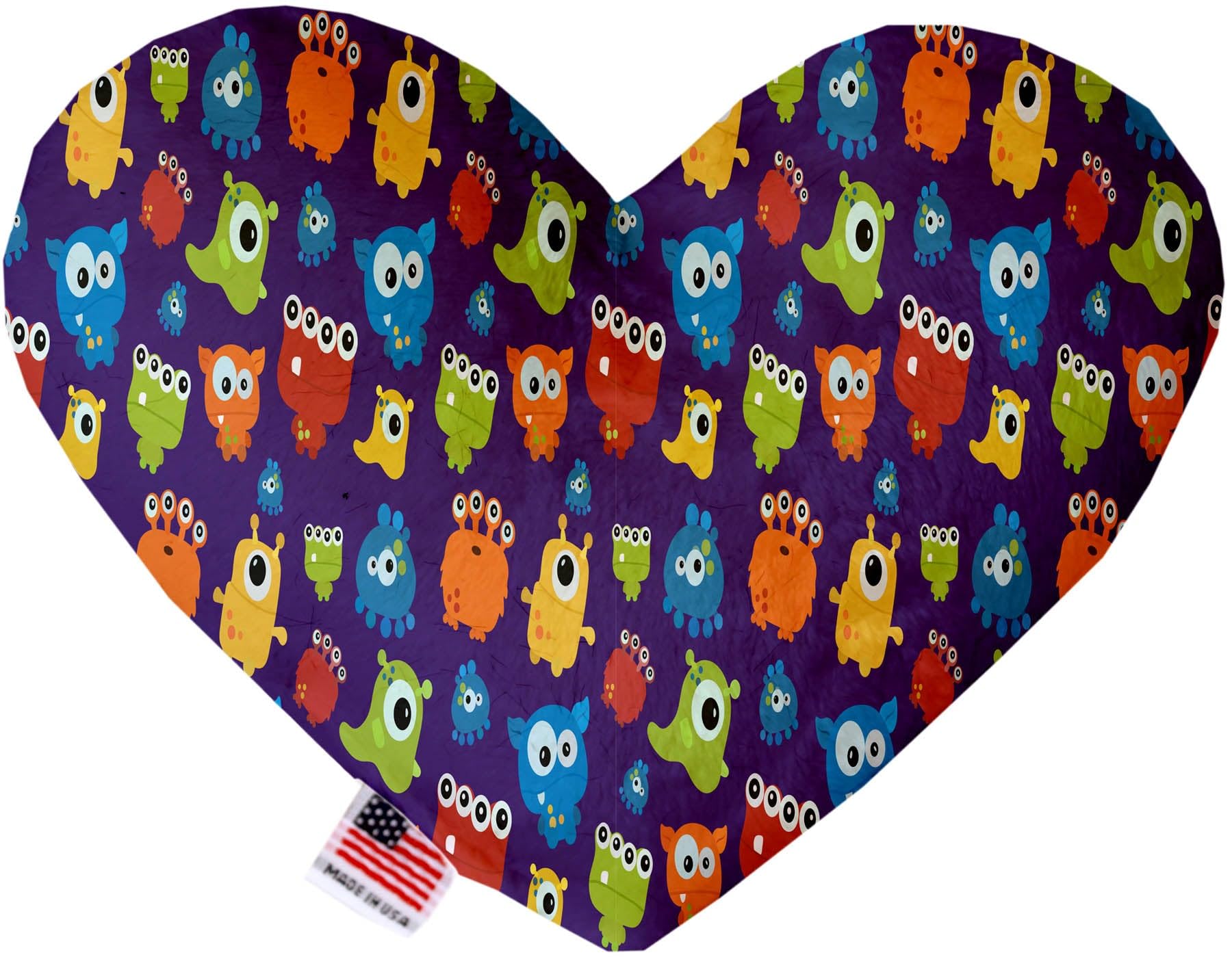 Halloween Pet & Dog Plush Heart or Bone Toy, "Trick-Or-Treat Group" (Available in different sizes, and 10 different patterns!) Party Monsters 6" Plush Heart