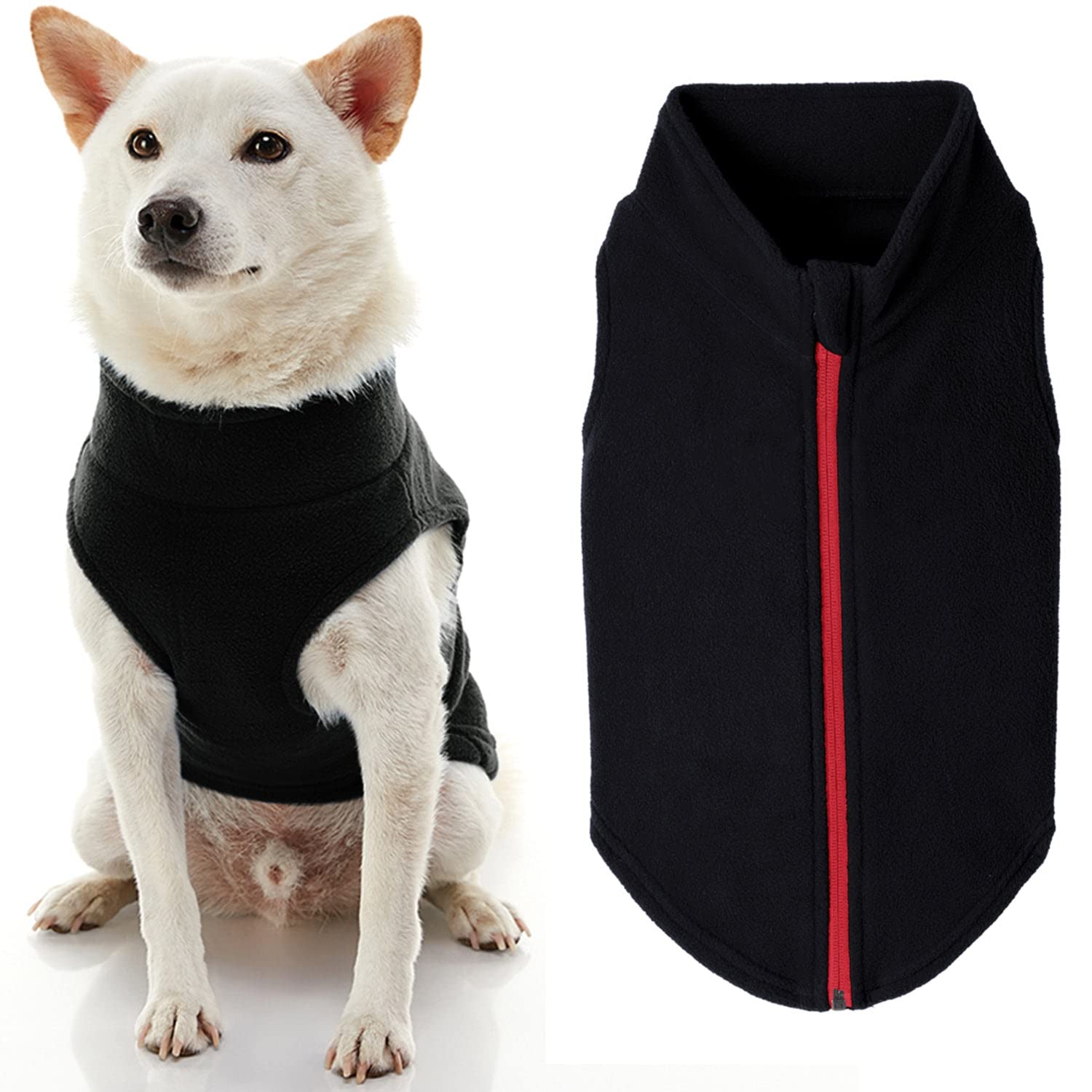 Gooby Boys 3X-Large Chest (~28.5 Inch) Zip Up Fleece, Black, 3X-Large 28.5 Us