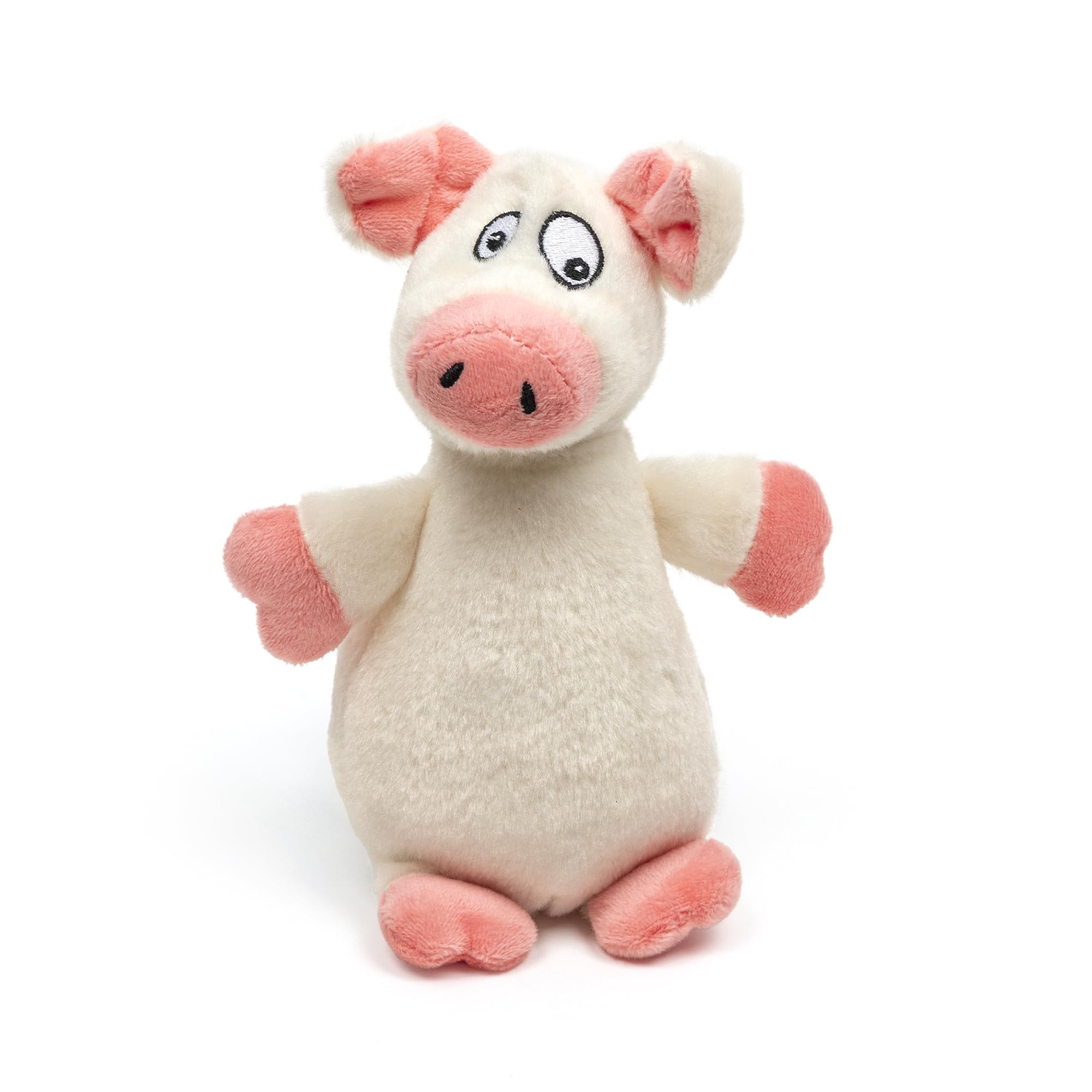 Tlc Peppa Boo Squeaky Plush Toy For Dogs  White | Soft, Safe & Durable Dog Plush With BuiltIn Squeaker | Ideal For Indoor Play