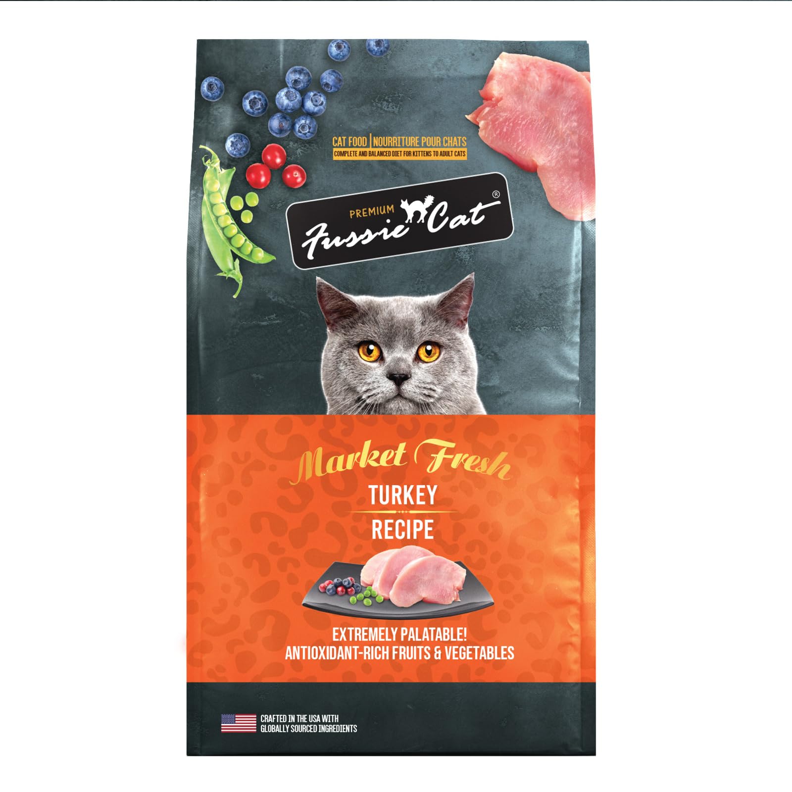 Fussie Cat Market Fresh Turkey Recipe Dry Cat Food, 3.5lb Bag