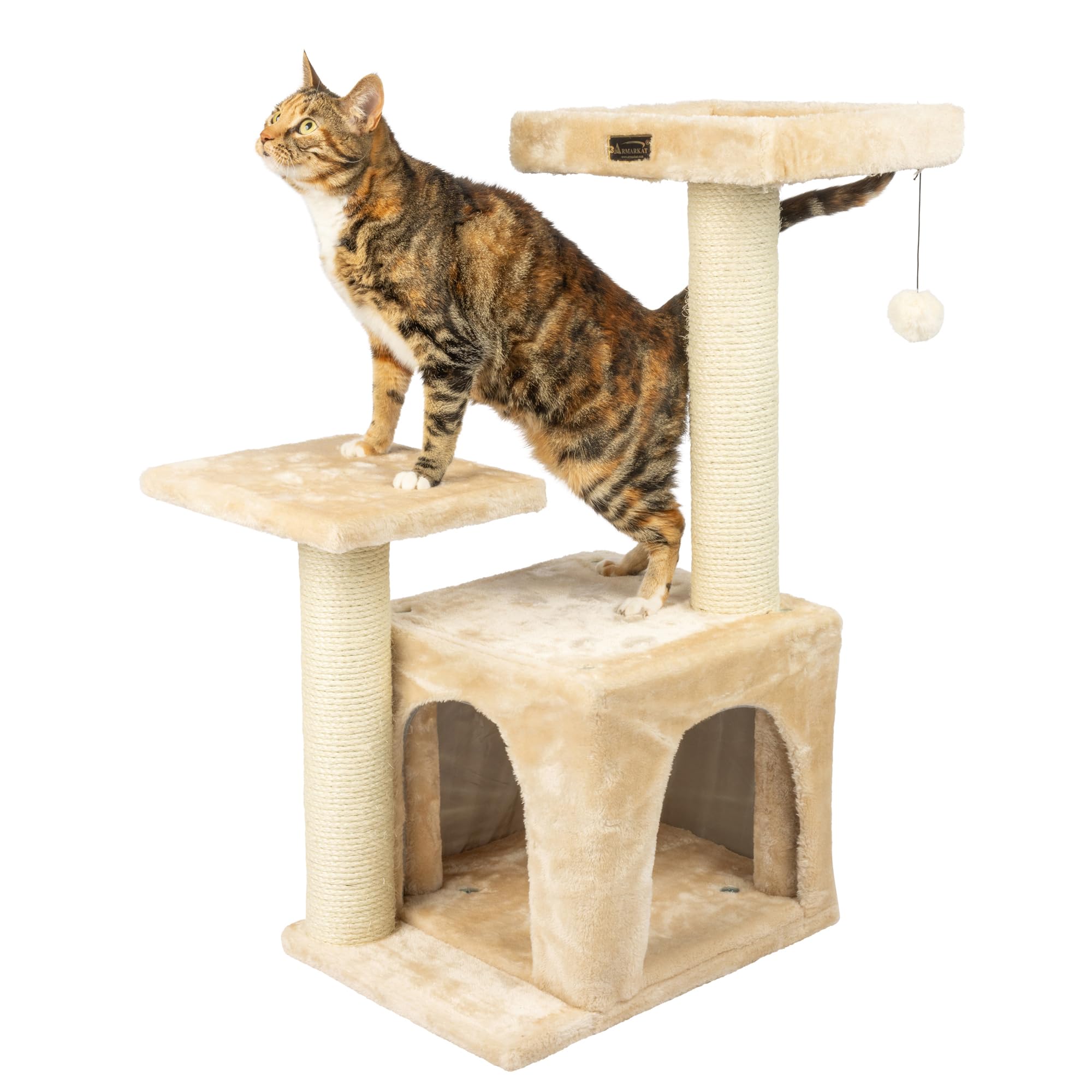 Armarkat Classic Real Wood Cat Tree A3207, Beige, 22' L X 17' W X 32' H