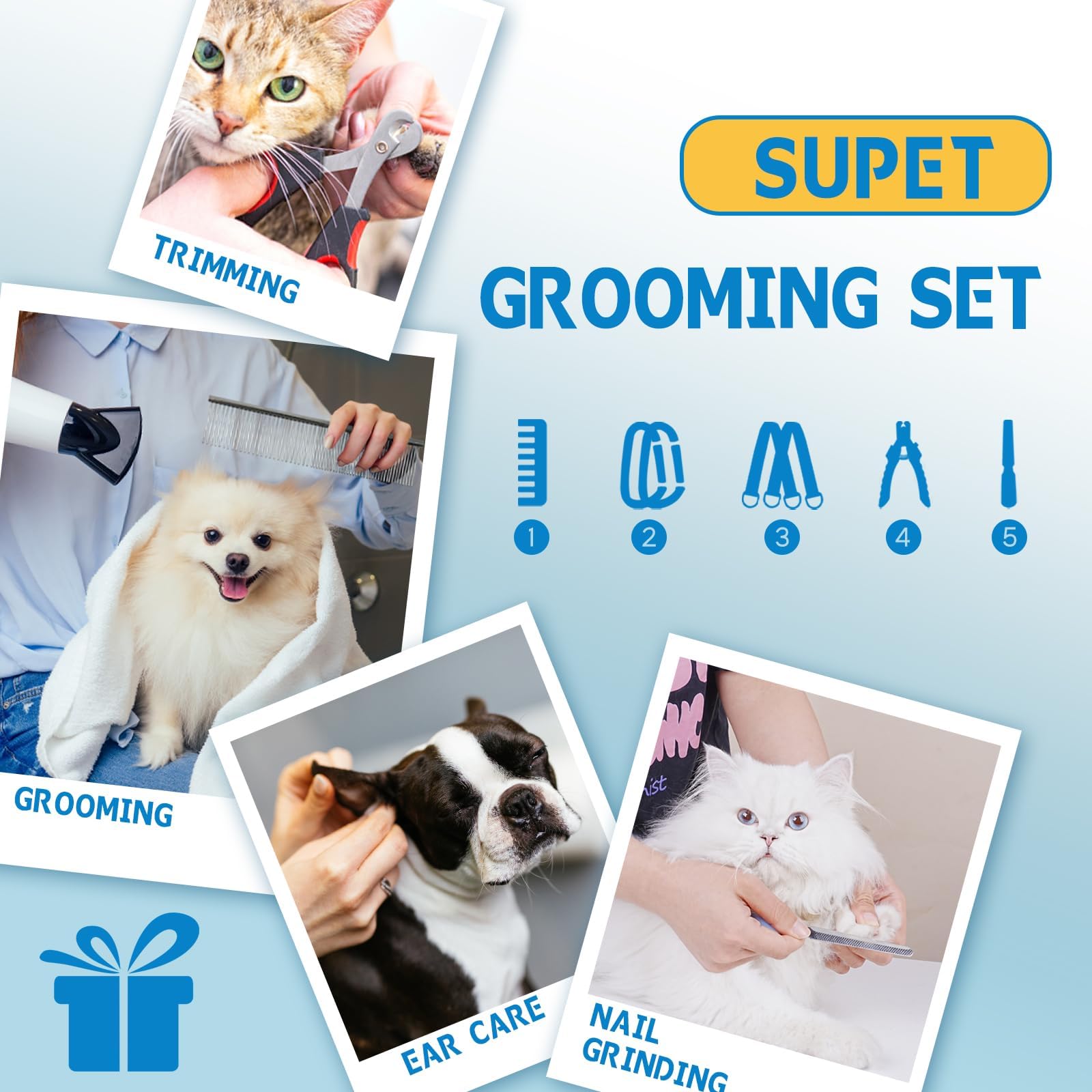 Supet Cat Grooming Hammock Harness For Cats Dogs, Relaxation Cat Nail Clipper Hammock, Restraint Dog & Small Animal Leashes Slin