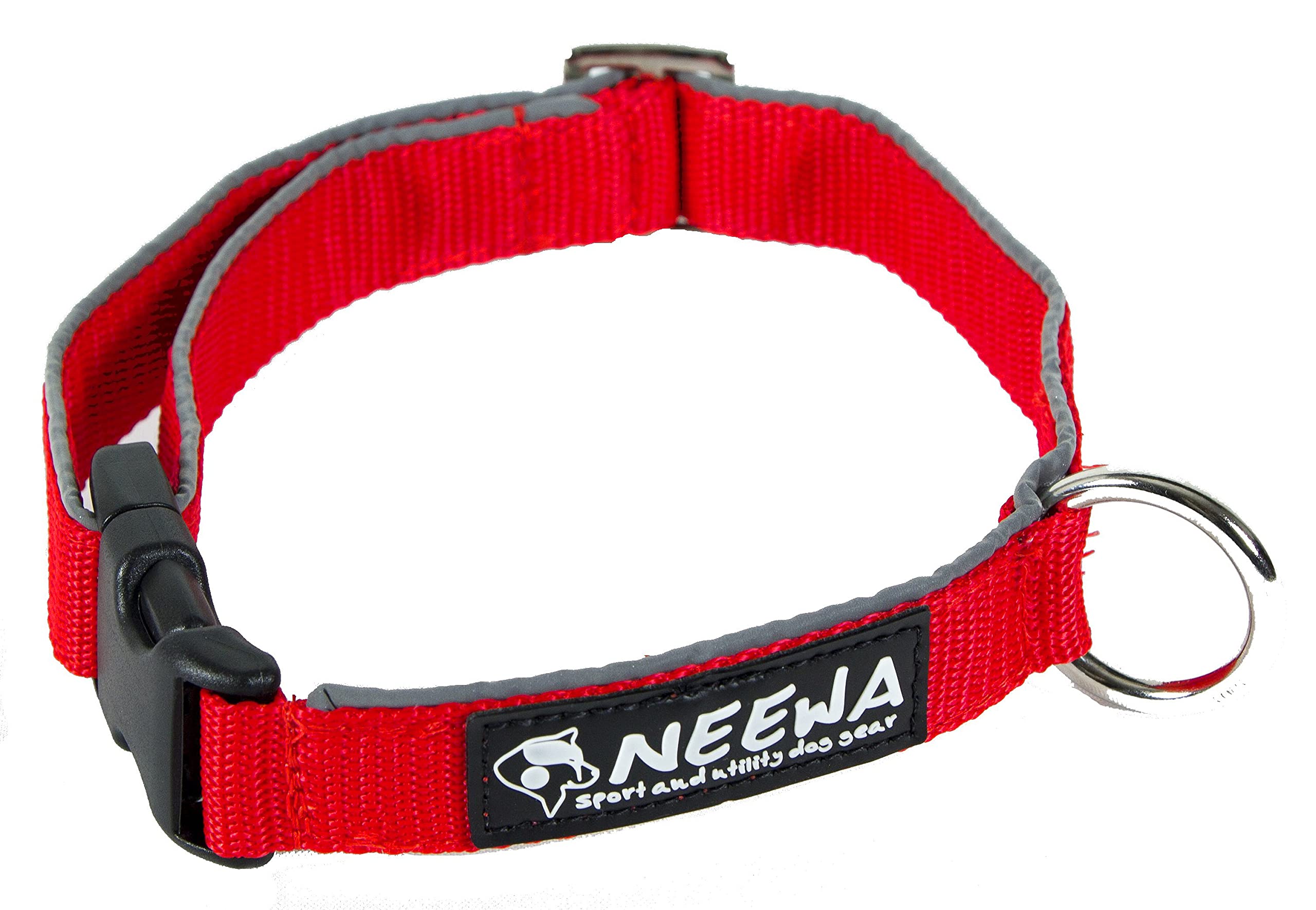 Neewa Easy Fit Dog Collar (One-Size-Fits-All, Red); Heavy Duty Material And Long Lasting Colors - Ideal For Small, Medium And La