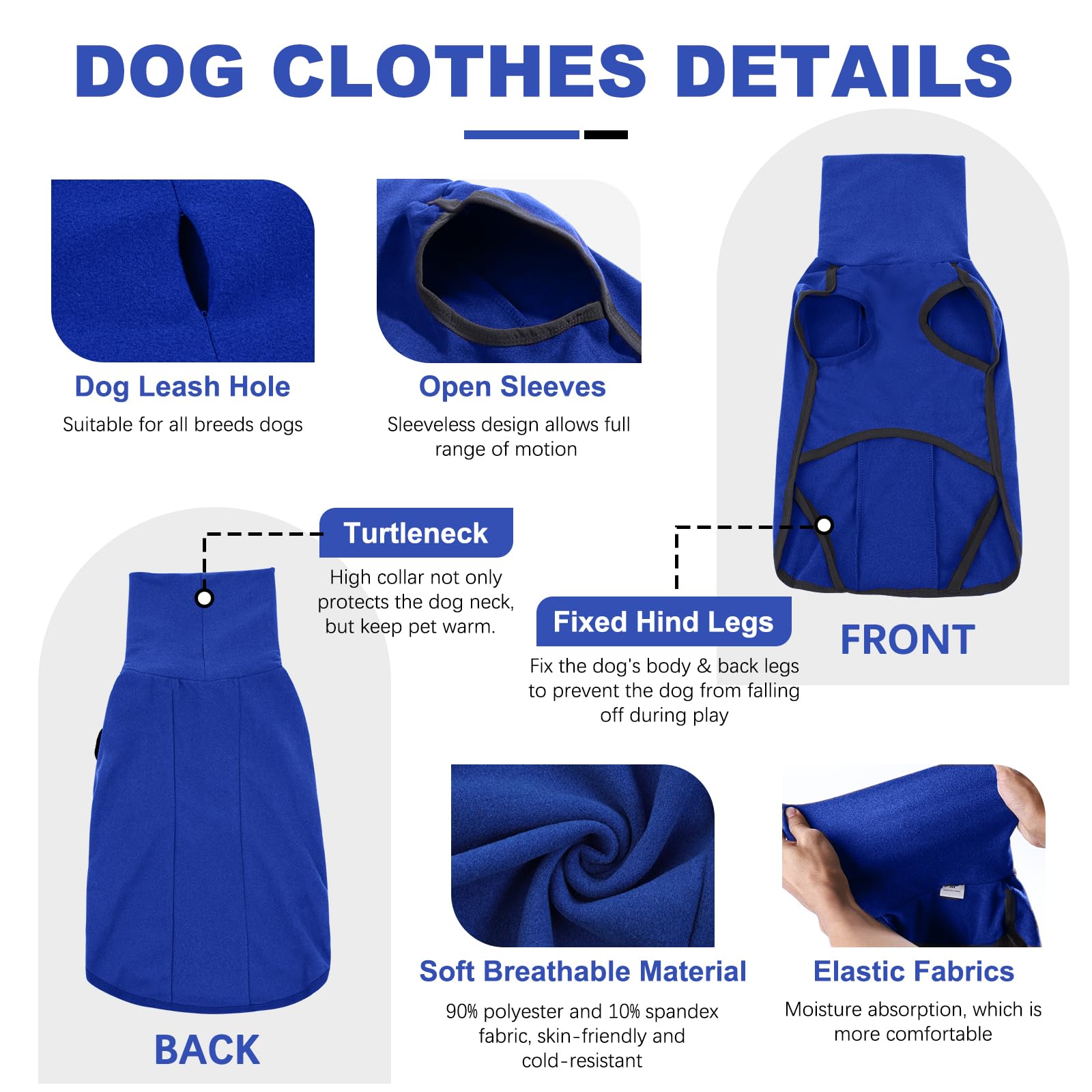 Rozkitch Dog Winter Coat Soft Pullover Pajamas, Pet Windproof Warm Cold Weather Jacket Vest Cozy Onesie Jumpsuit Apparel Outfit