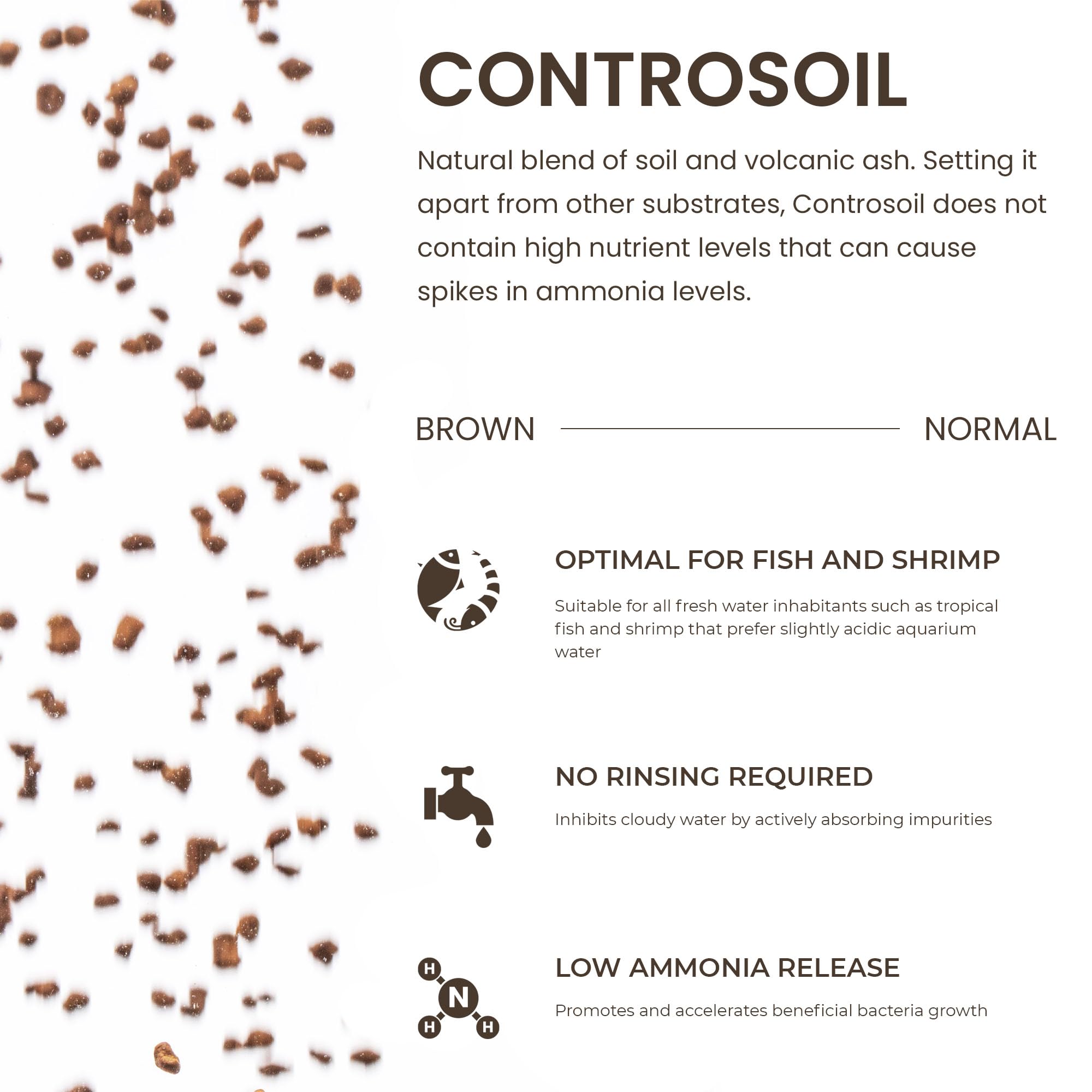 Ultum Nature Systems Controsoil - Aquarium Substrate Soil Porous Gravel for Natural Aquatic Freshwater Planted Fish Tank, Brown