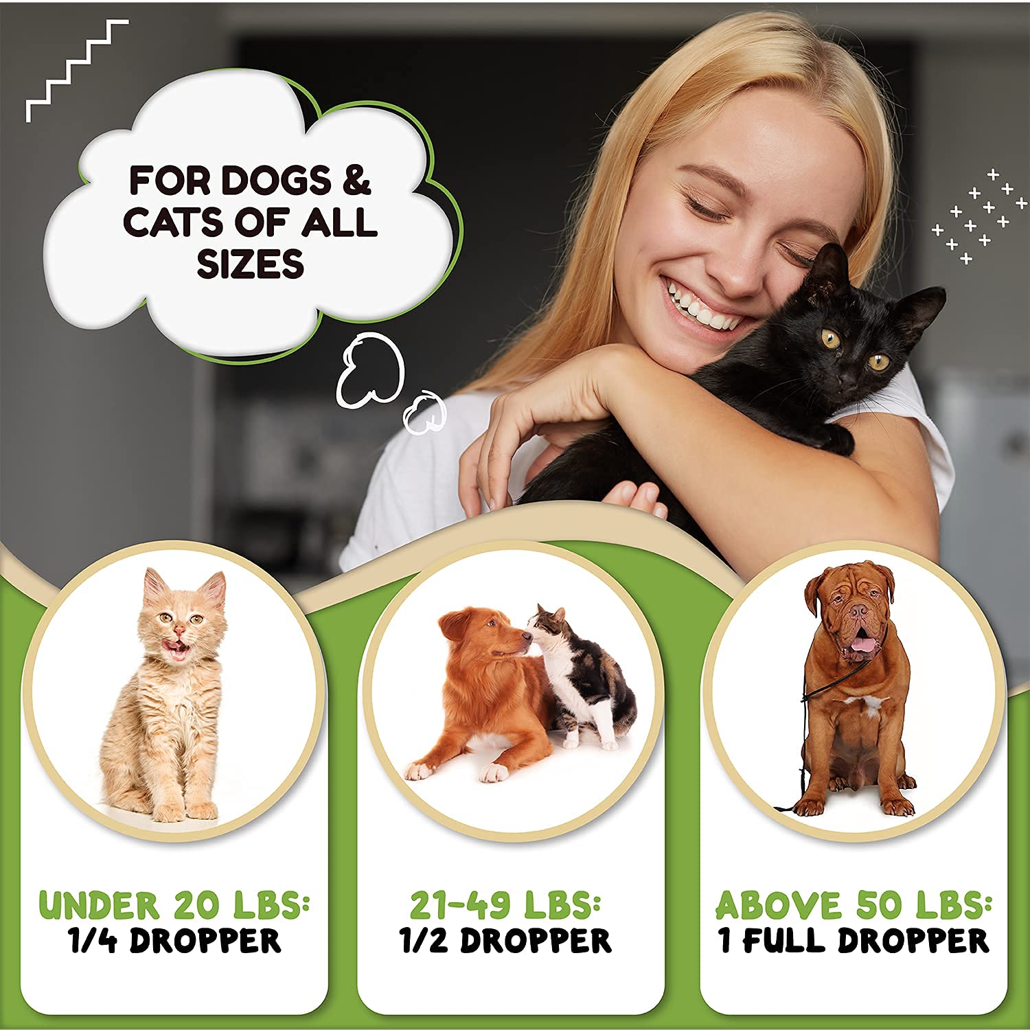 Billion Pets - Hemp Oil for Dogs and cats - Hemp Oil Drops with Omega Fatty Acids - Hip and Joint Support and Skin Health
