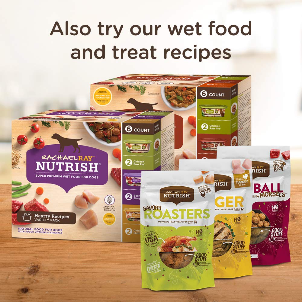 Nutrish Rachael Ray Dish Premium Natural Dry Dog Food, Beef & Brown Rice Recipe with Veggies, Fruit & Chicken, 11.5 Pound Bag
