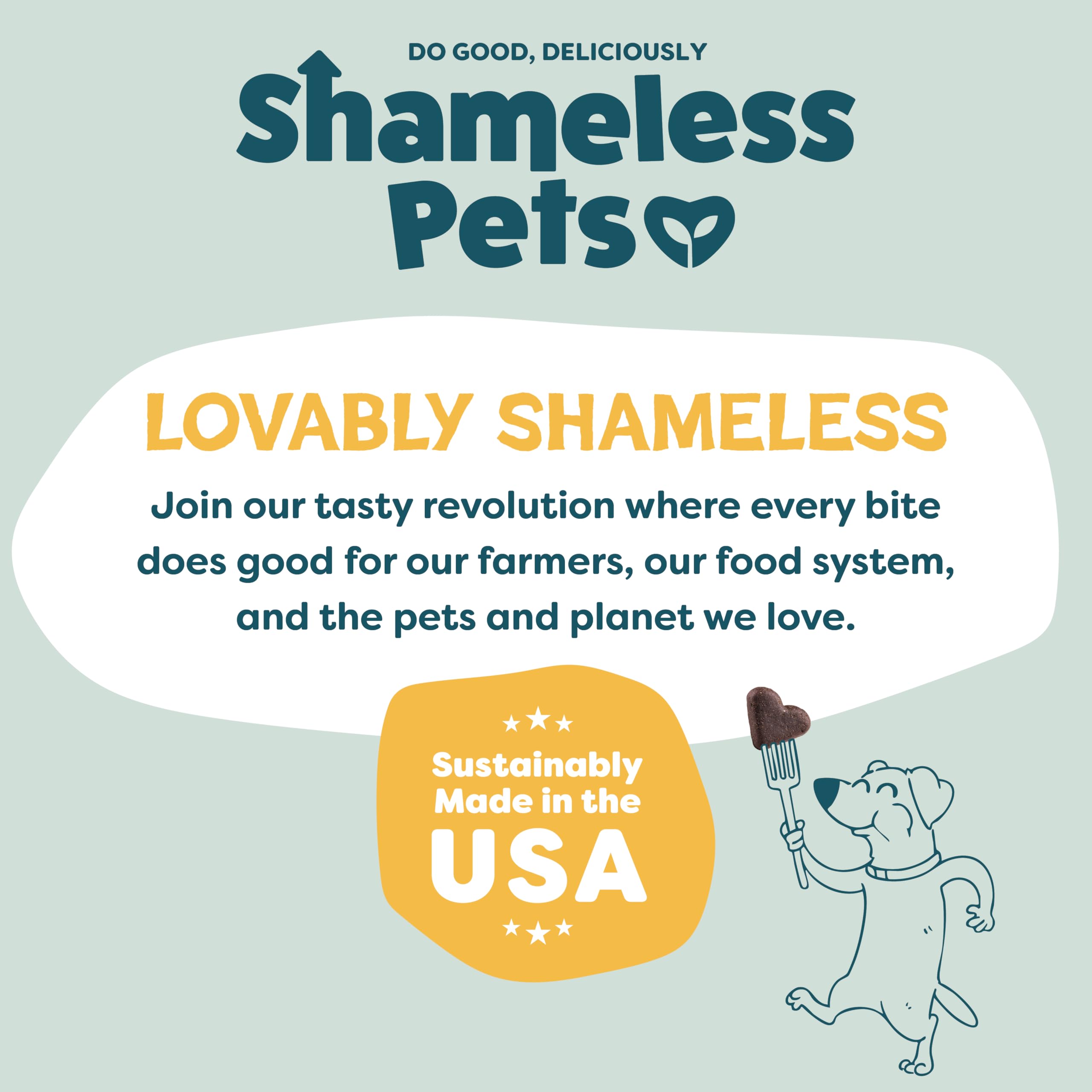 Shameless Pets Soft-Baked Dog Treats, 6oz Bananas for Bacon, Grain-Free Chews for Skin & Coat Support, Made in USA, Yellow