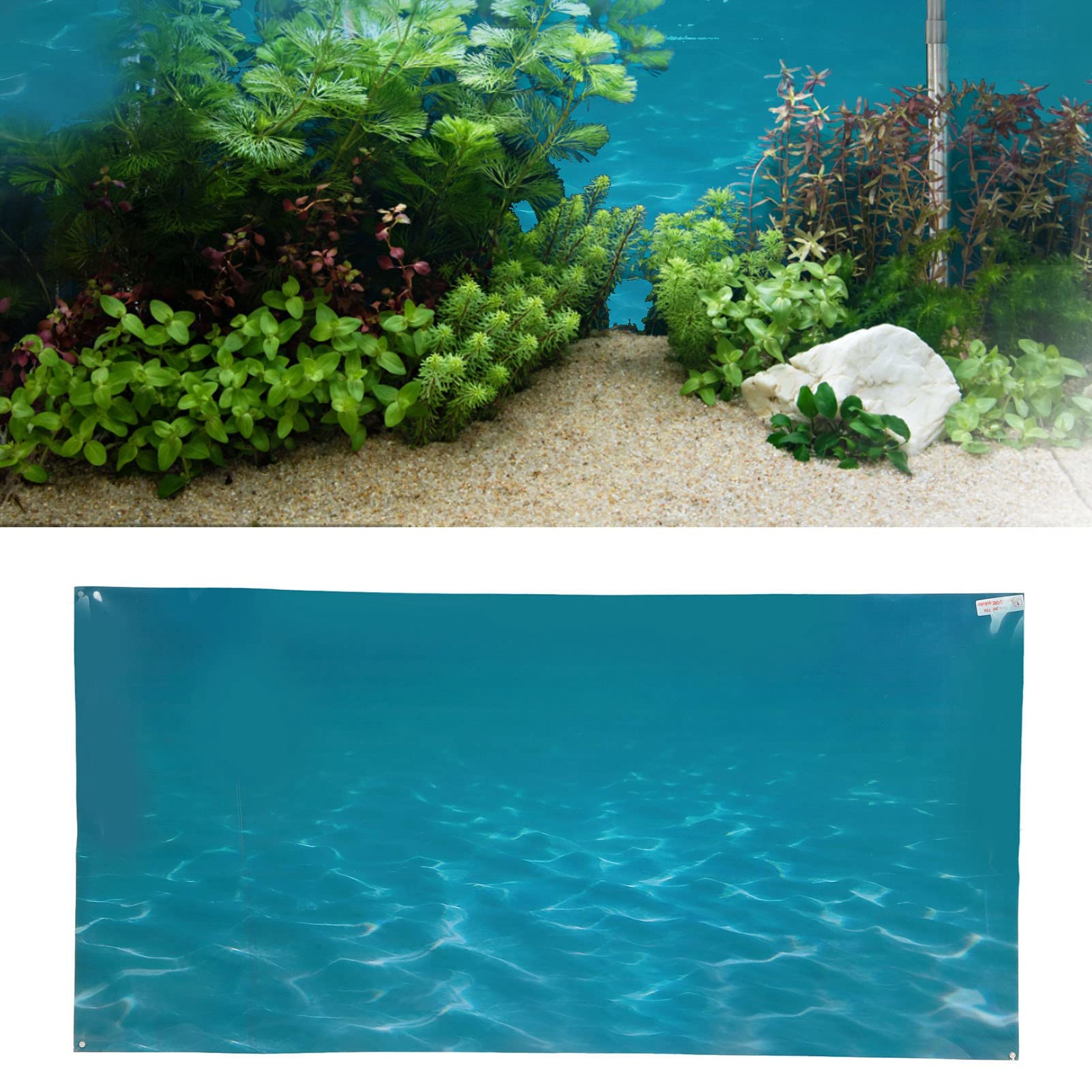 Aquarium Poster, Underwater Paper Cling Decals Sticker With Sea Water Pattern Aquarium Wallpaper Background Decoration Picture P