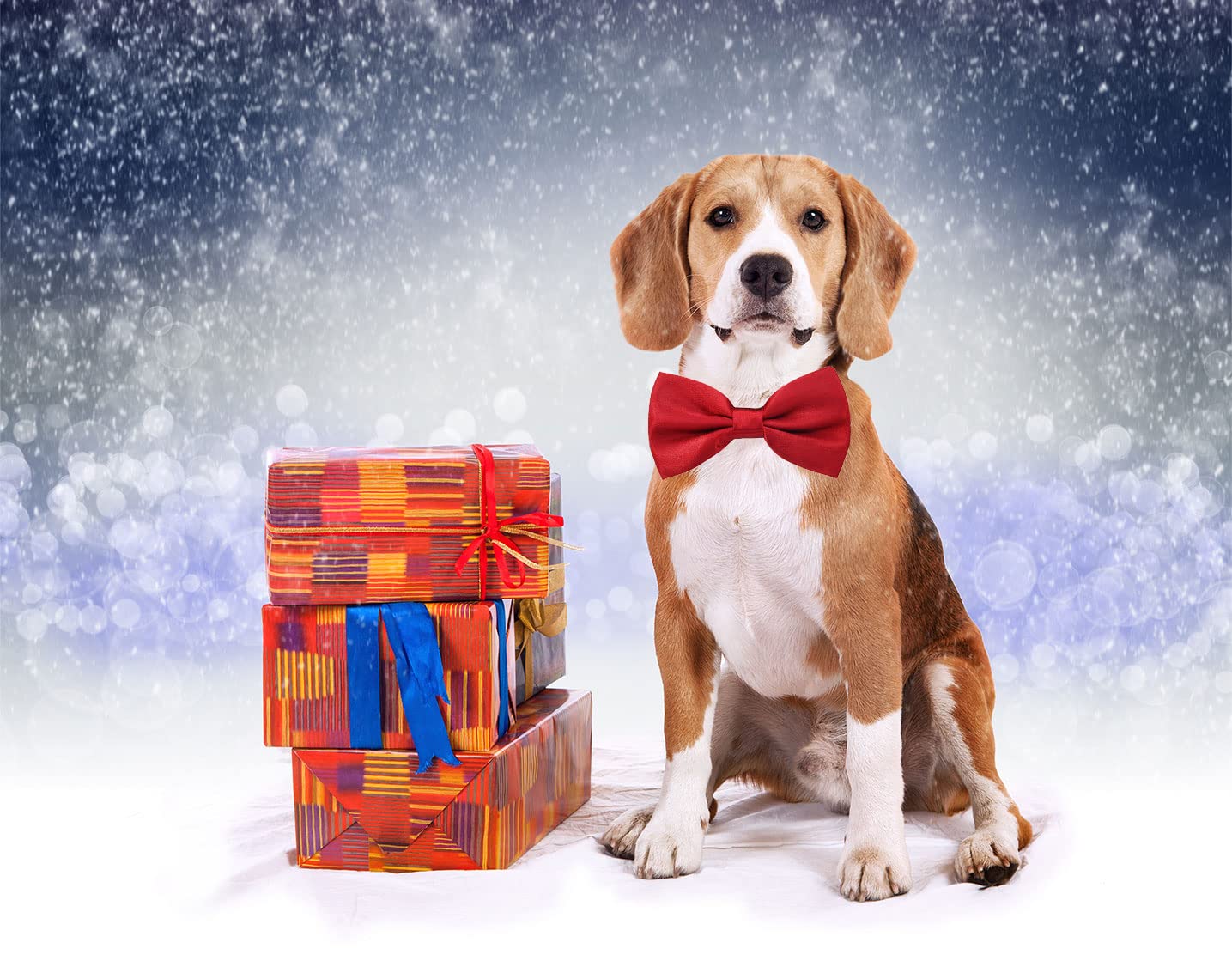 Amajiji® Formal Dog Bow Ties For Medium & Large Dogs (D114 100% Polyester) (Dark Red)