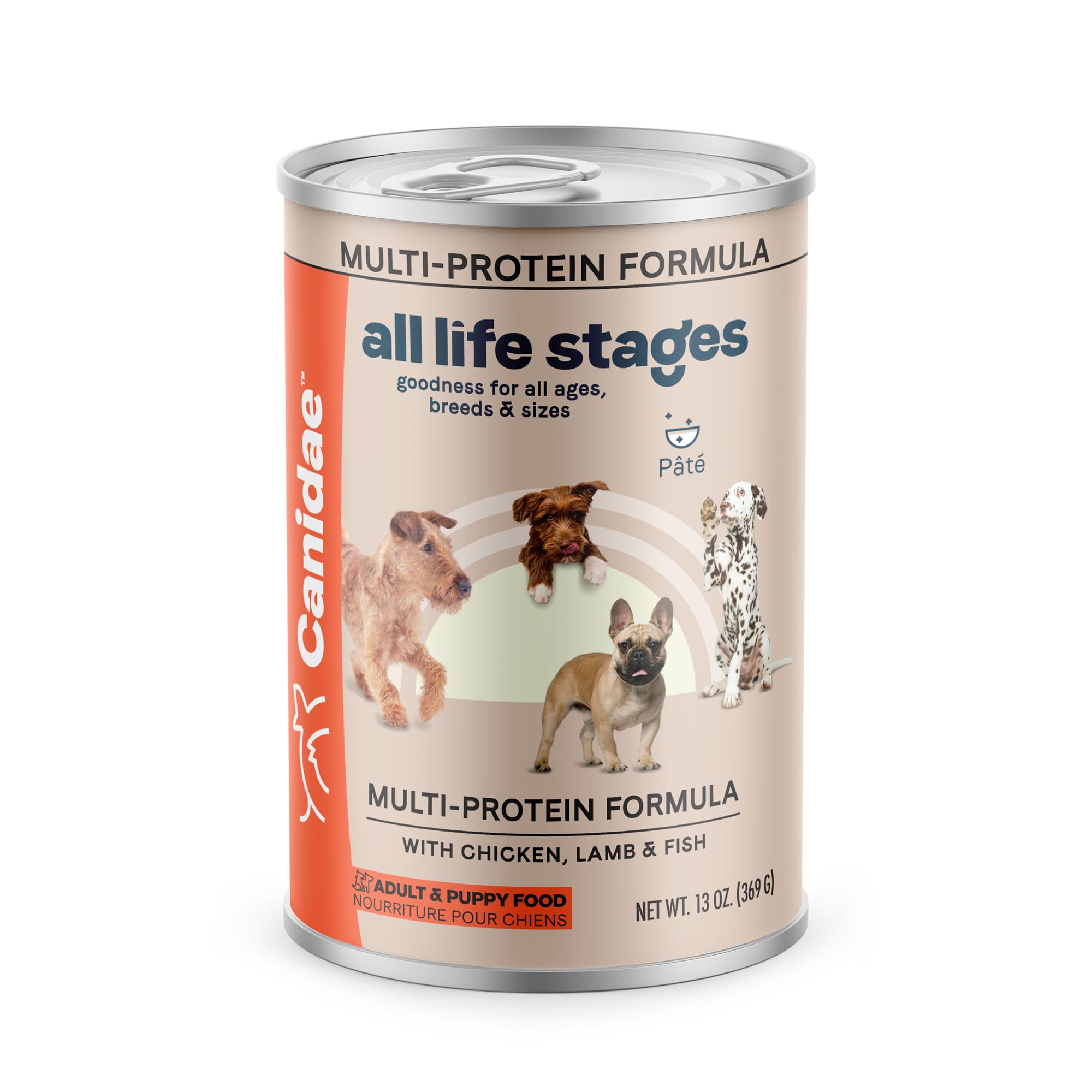 Canidae All Life Stages Premium Wet Dog Food for All Breeds, All Ages, Multi-Protein with Chicken, Lamb & Fish, 13 Ounce (Case o