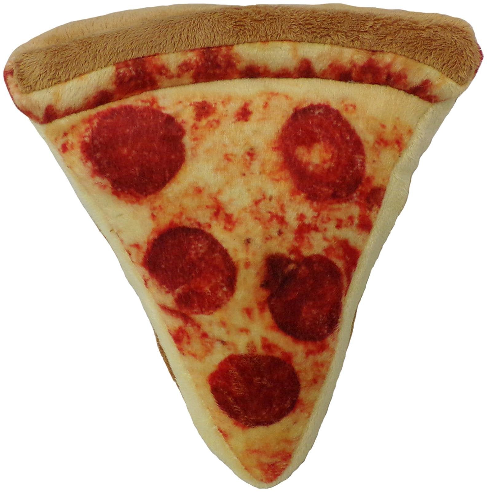 Huxley & Kent For Dogs | Pup-Eroni Pizza (Large) | Power Plush Dog Toy With Squeaker | Funny Dog Toy | Cute Dog Toy | H&K Squeaky Dog Toy